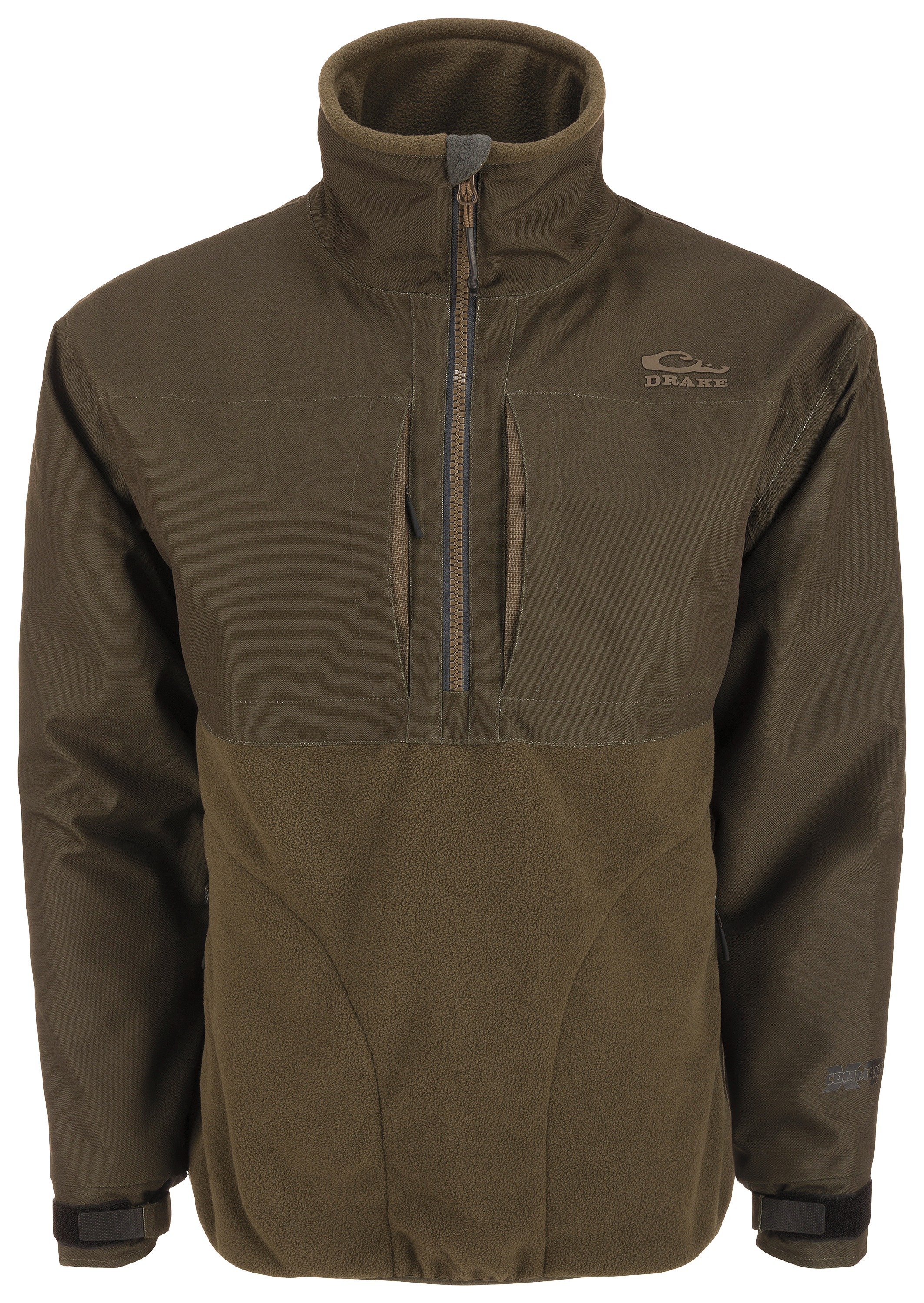 Image of Drake Waterfowl MST CommandXT Eqwader Half-Zip Pullover - Green Timber