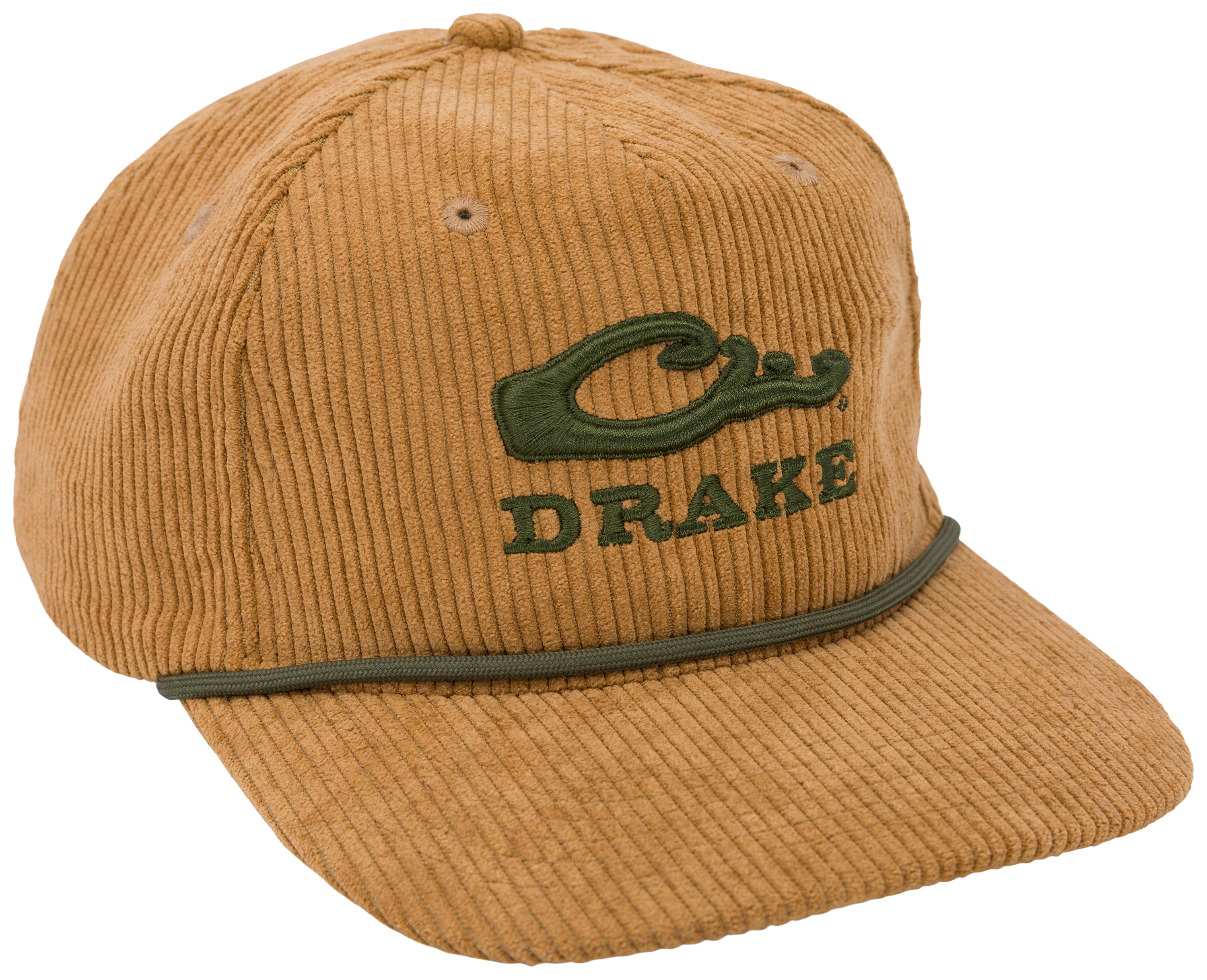 Image of Drake Waterfowl Drake X Lost Hat 3D Goat Rope Cord Cap - Rust/Olive