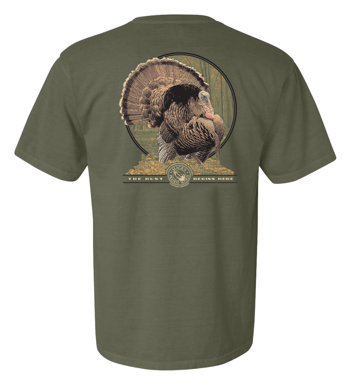 Image of Mack's Prairie Wings Turkey Time Short-Sleeve T-Shirt - Moss