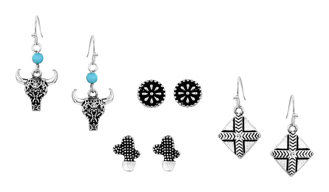 Image of Montana Silversmiths On The Plains Earring Set