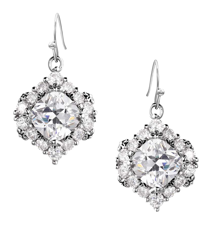 Image of Montana Silversmiths Refined Light Crystal Earrings