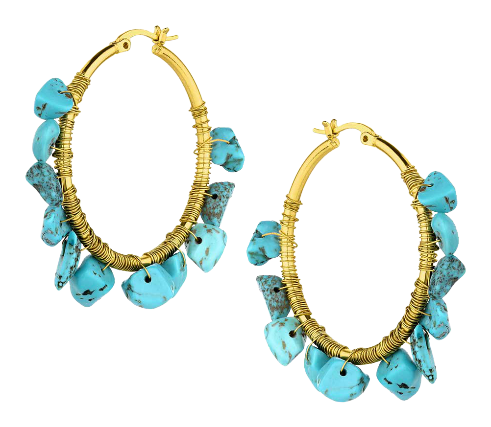 Image of Montana Silversmiths Western Waves Hoop Earrings