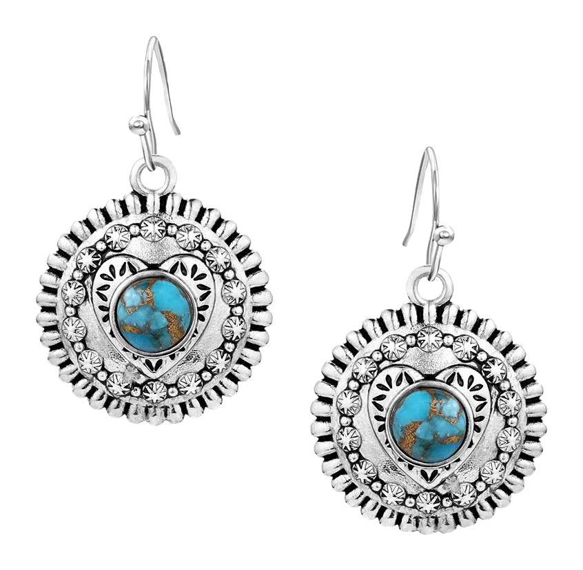 Image of Montana Silversmiths Love For You Turquoise Earrings