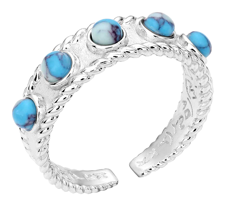 Image of Montana Silversmiths Pebbled Turquoise Wrap Ring