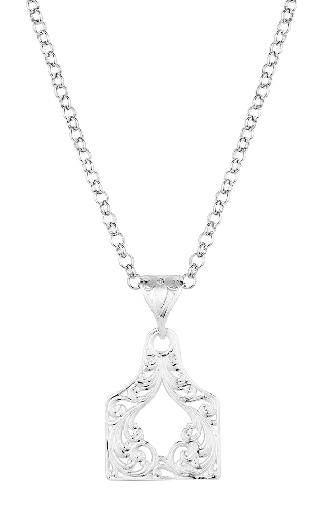 Image of Montana Silversmiths Out West Cow Tag Necklace