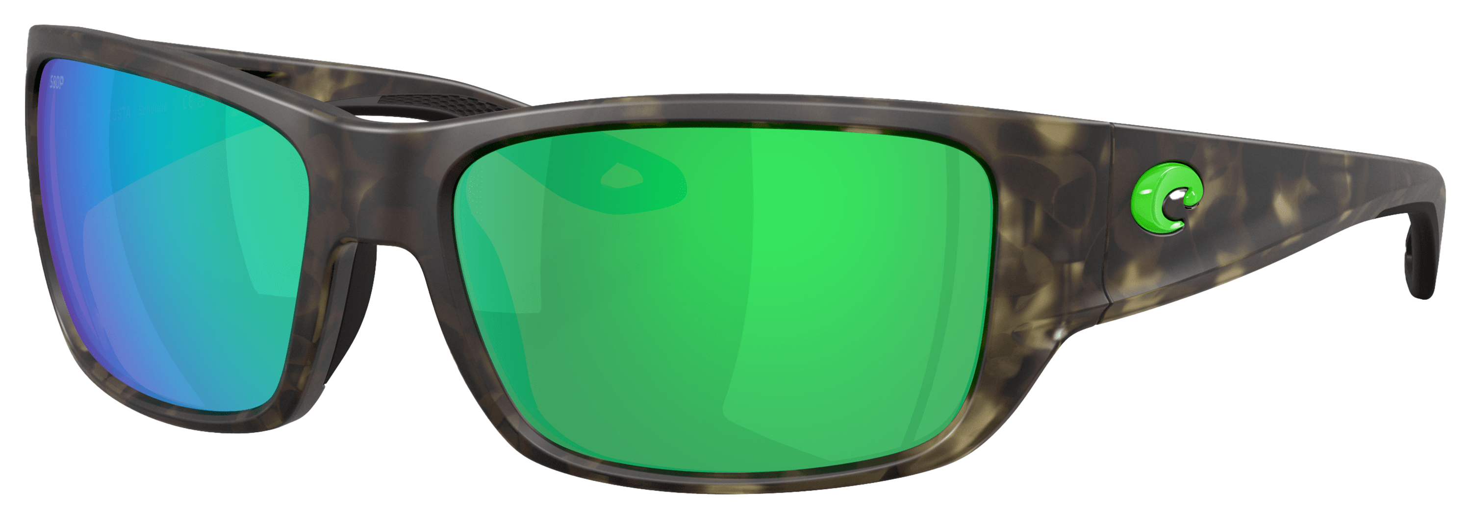 Costa Del Mar Schoolie 580P Polarized Sunglasses - Matte Wetlands/Green Mirror - Small