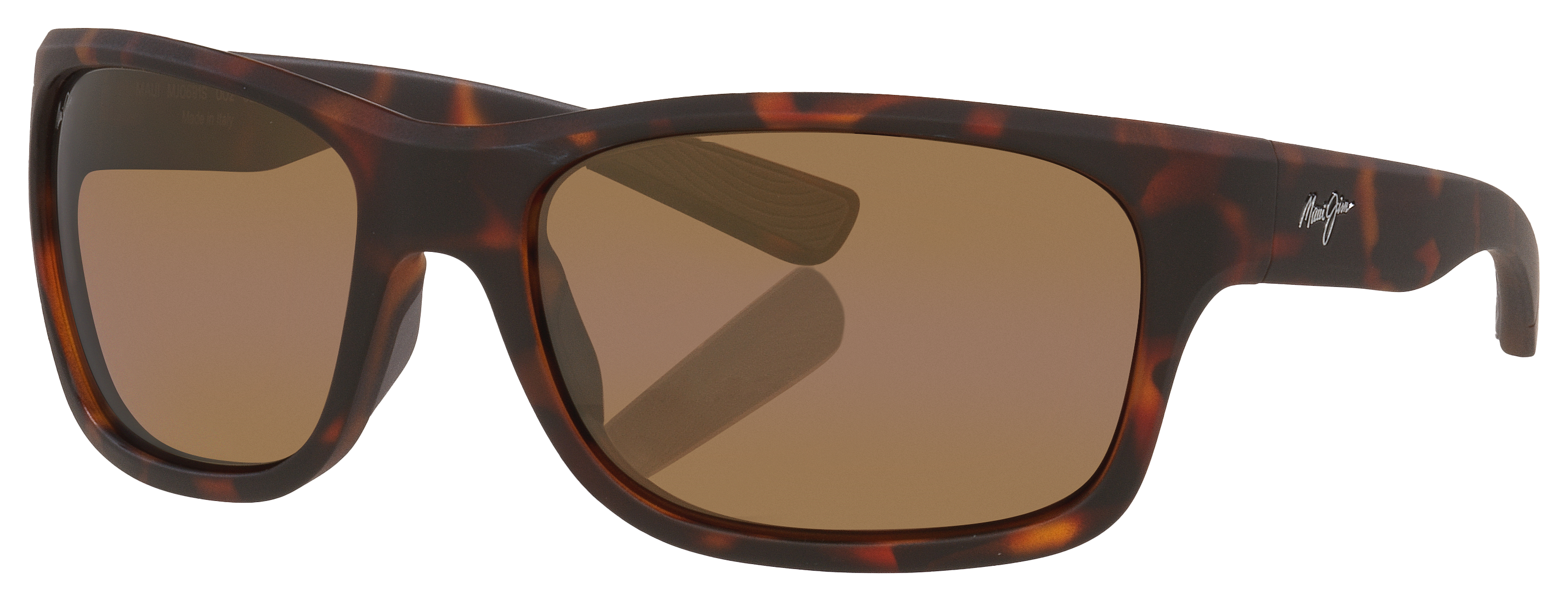 Image of Maui Jim Ano Nui Glass Polarized Sunglasses - Matte Tortoise/HCL Bronze - Large