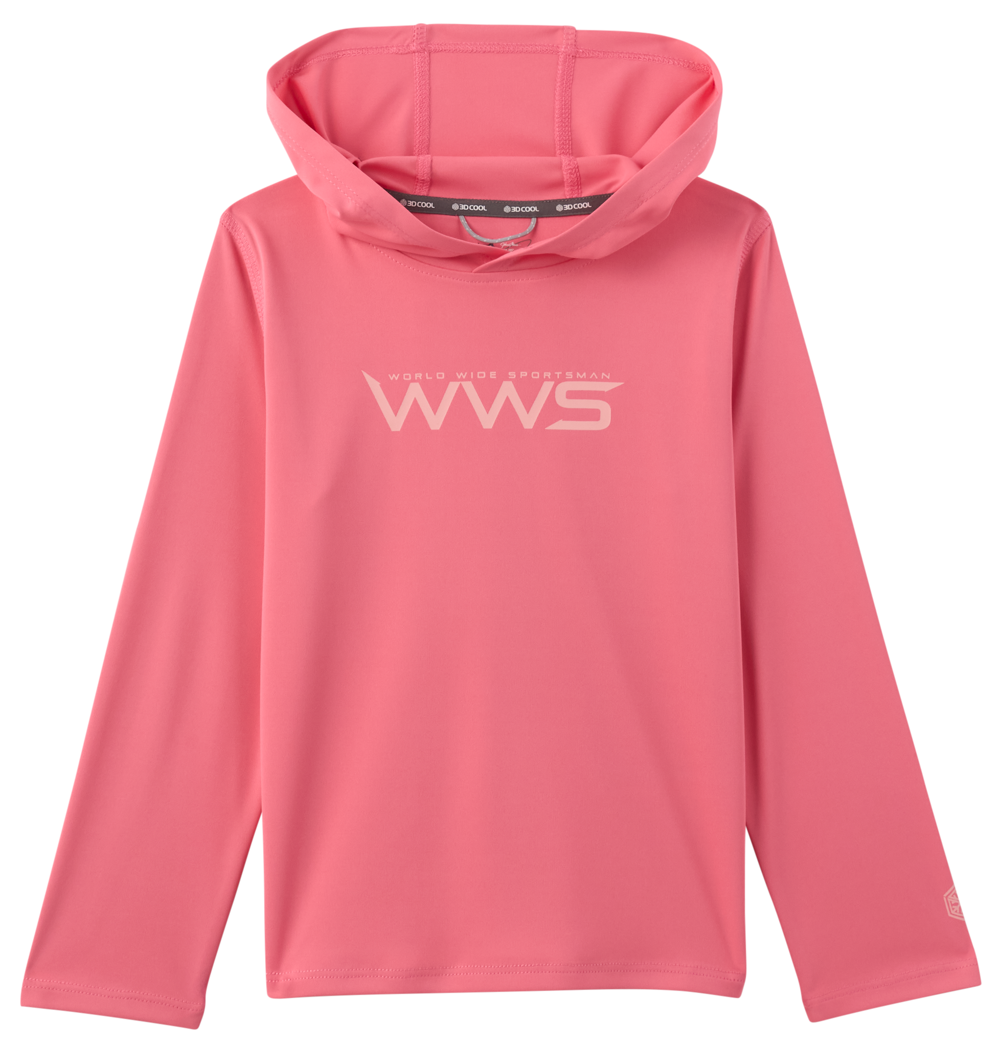 Image of World Wide Sportsman Surfcaster 3D Cool Solid Hooded Long-Sleeve Shirt for Toddlers