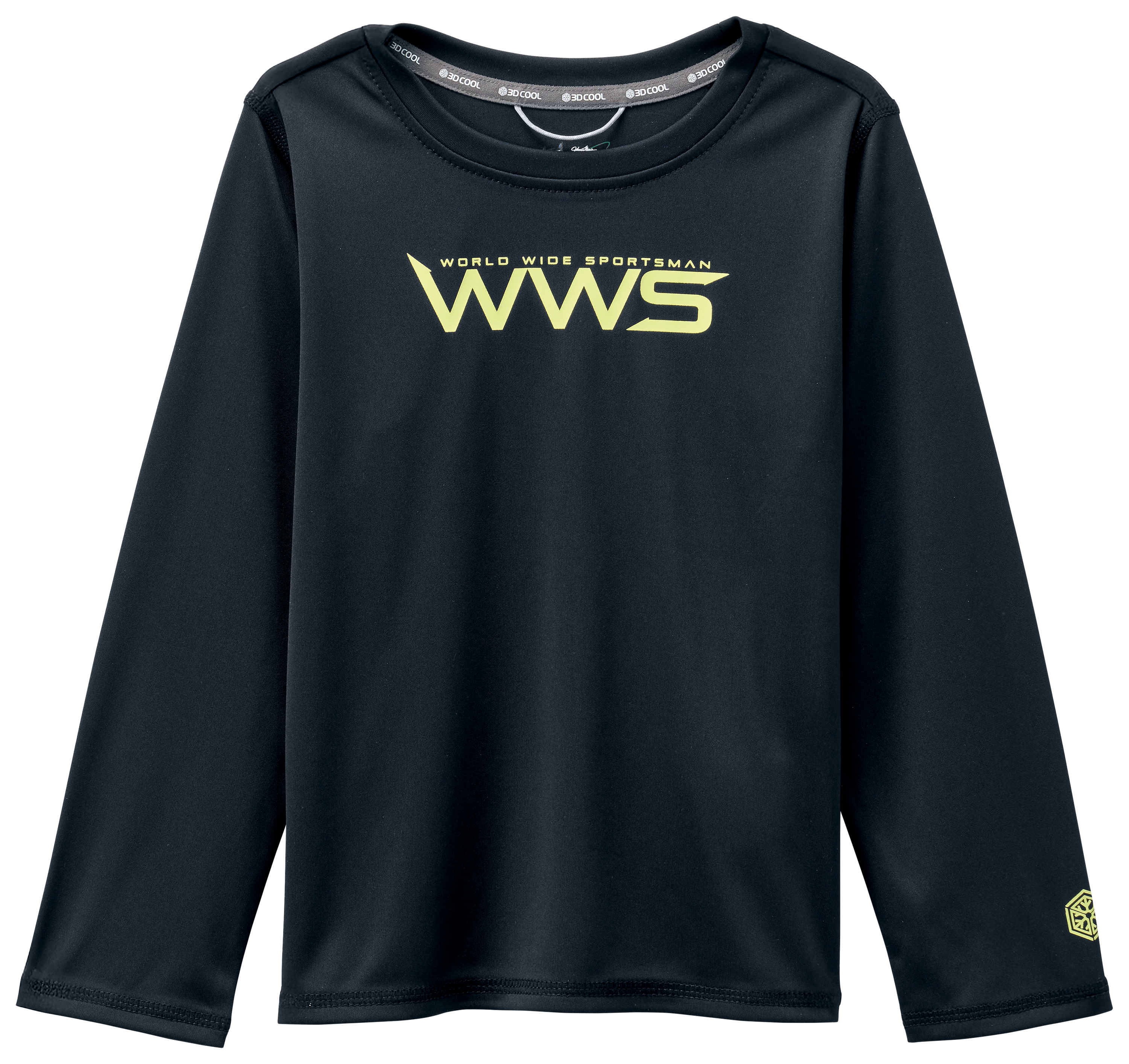 Image of World Wide Sportsman Solid Surfcaster Crew for Toddlers - Jet Black - 4T