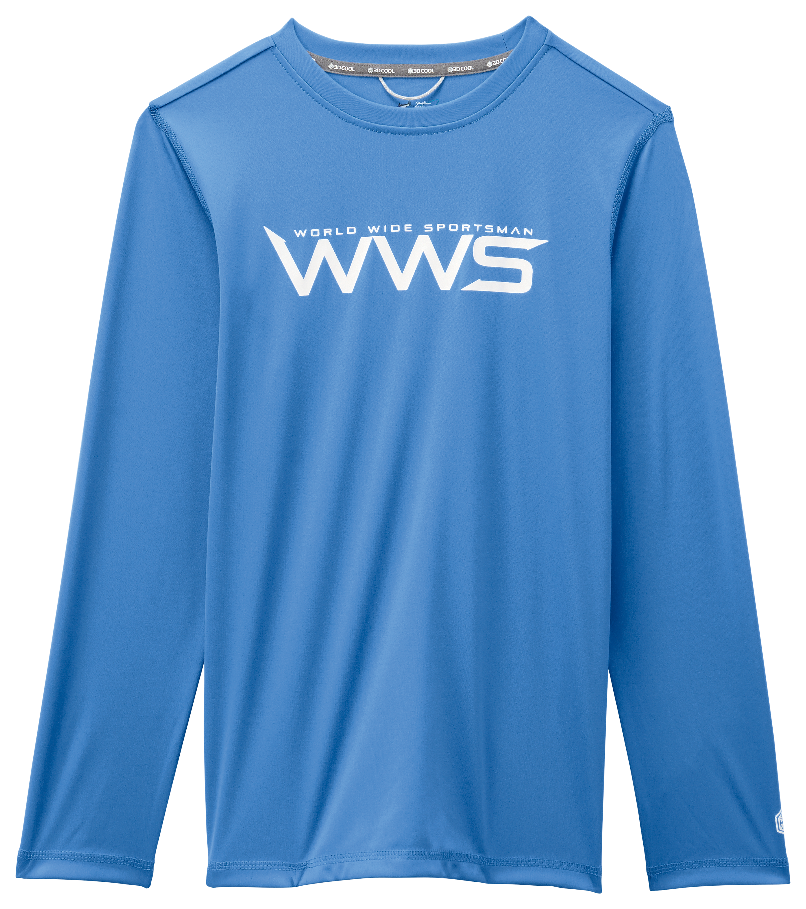 Image of World Wide Sportsman Solid Surfcaster Long-Sleeve Crew for Kids - Palace Blue