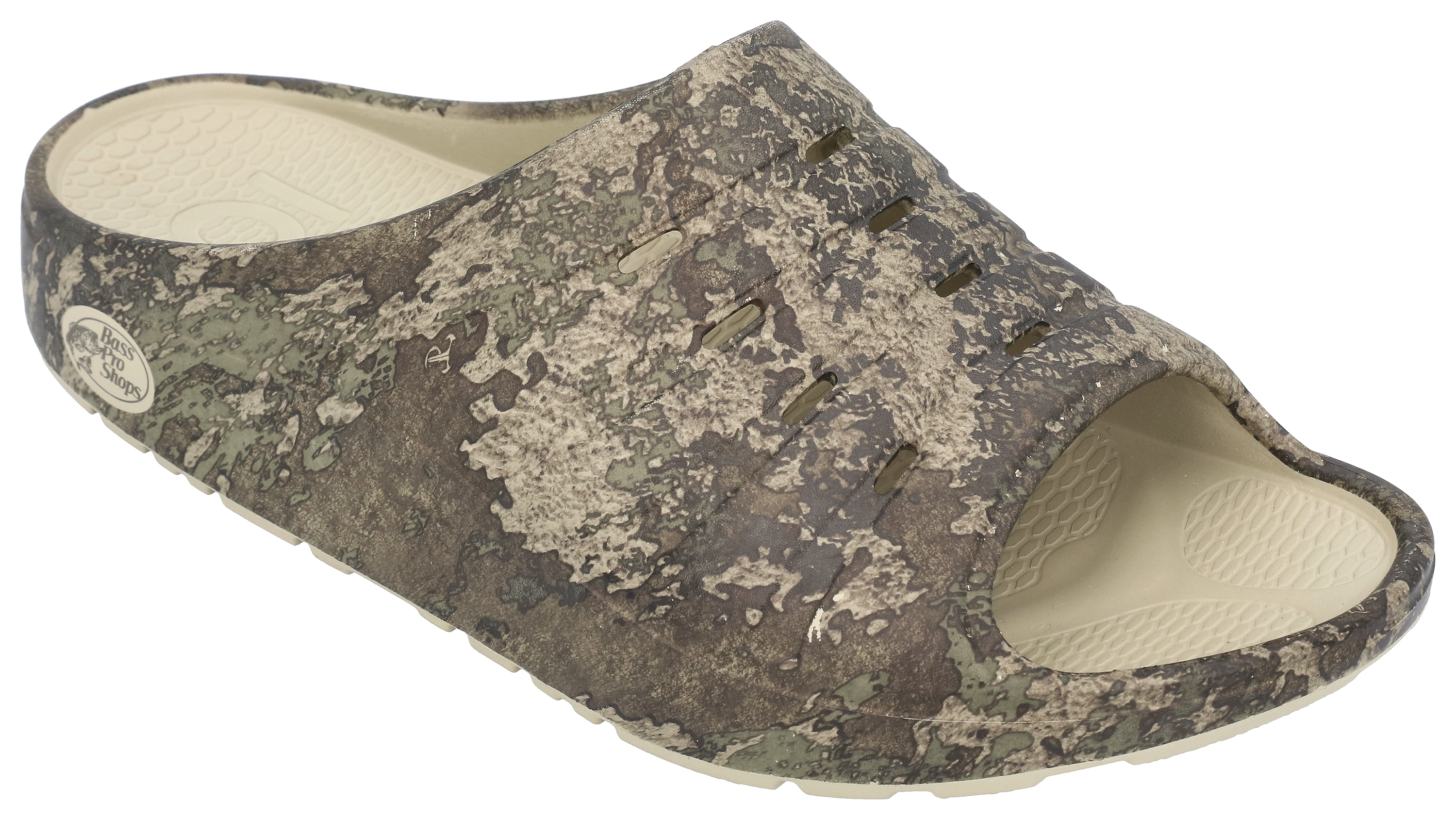 Image of Bass Pro Shops Recovery Slides for Men - TrueTimber Strata