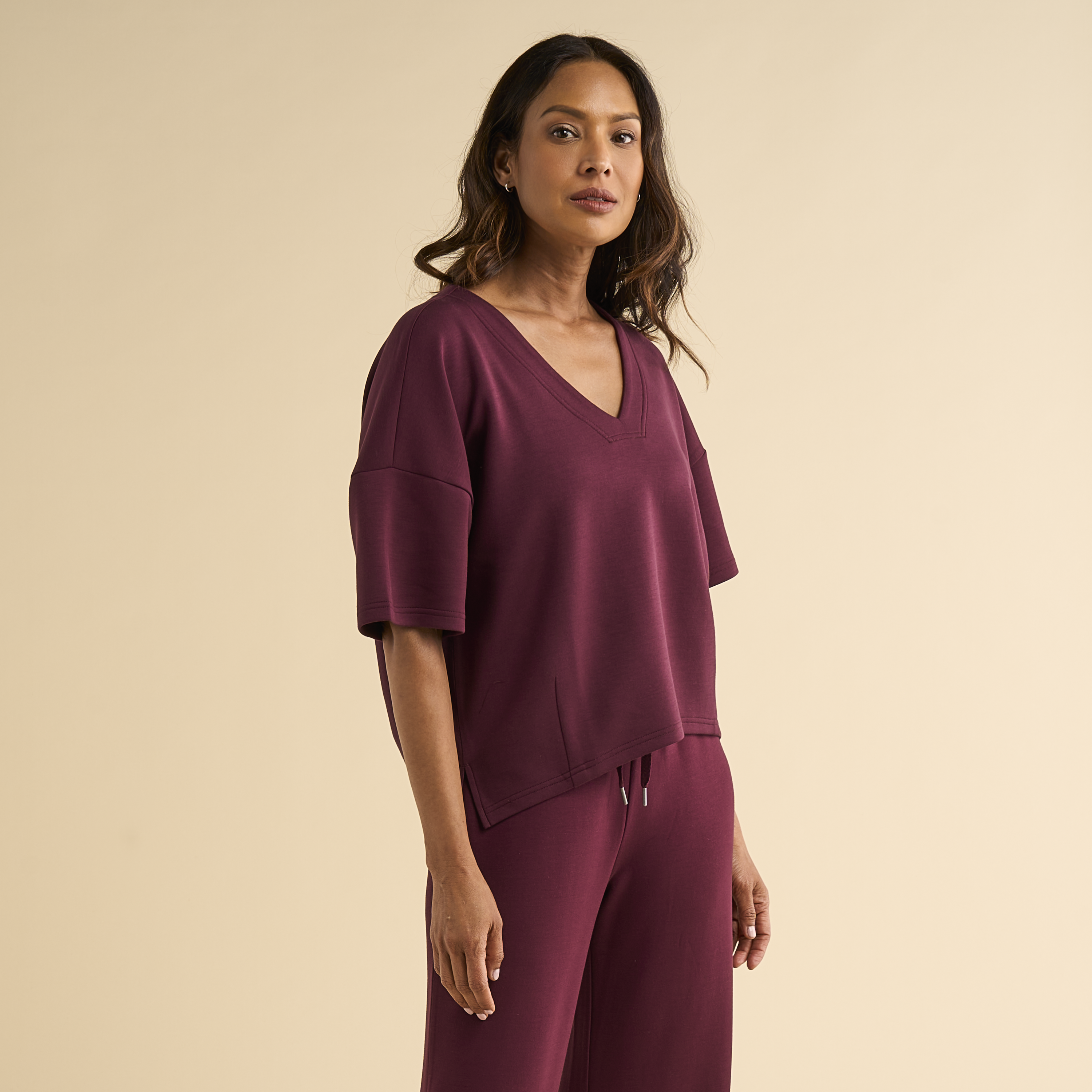 Image of Natural Reflections Soft Haven Short-Sleeve Lounge Shirt - Fig