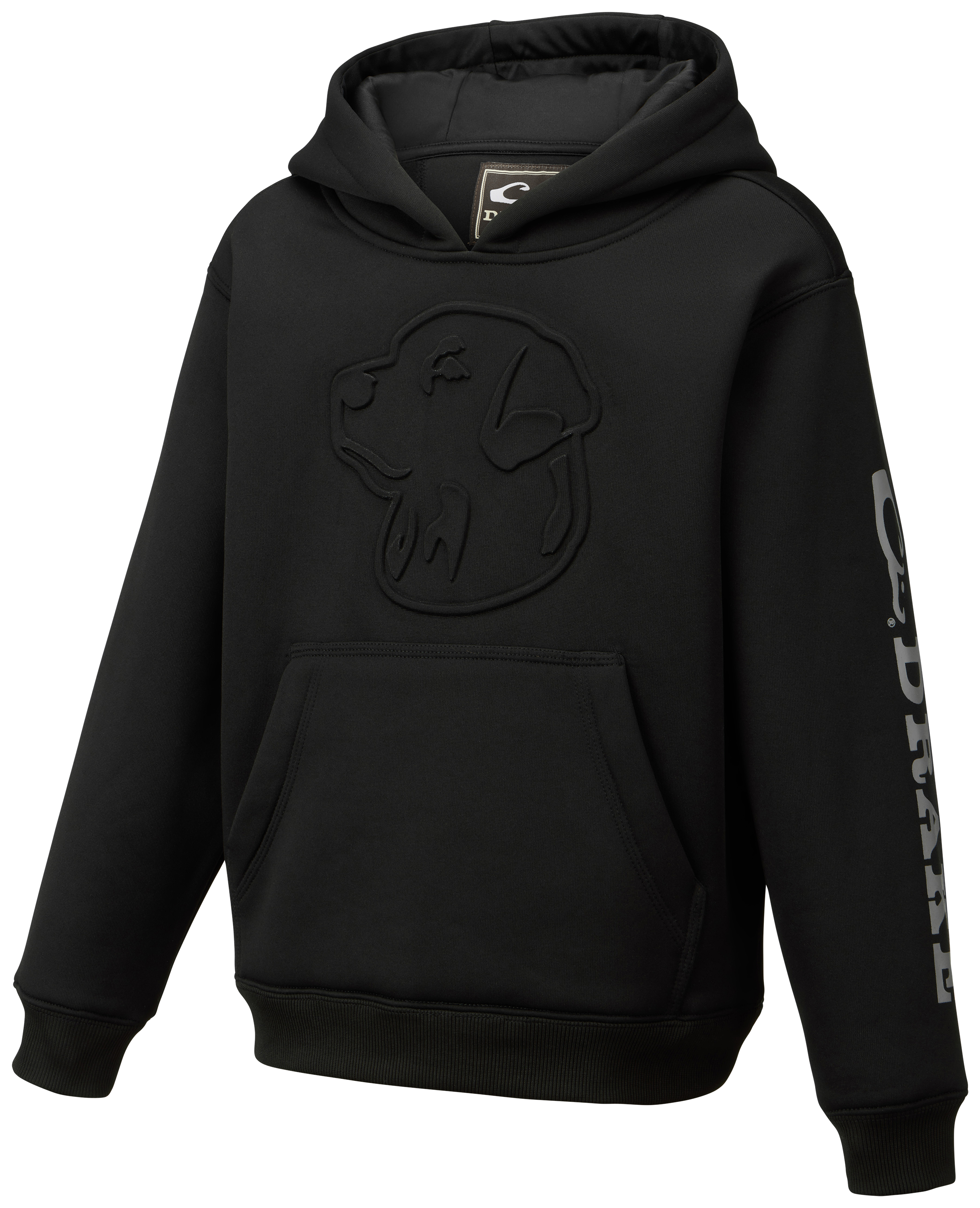 Image of Drake Waterfowl Back Eddy Limited Edition Hoodie for Youth - Caviar Black - XL