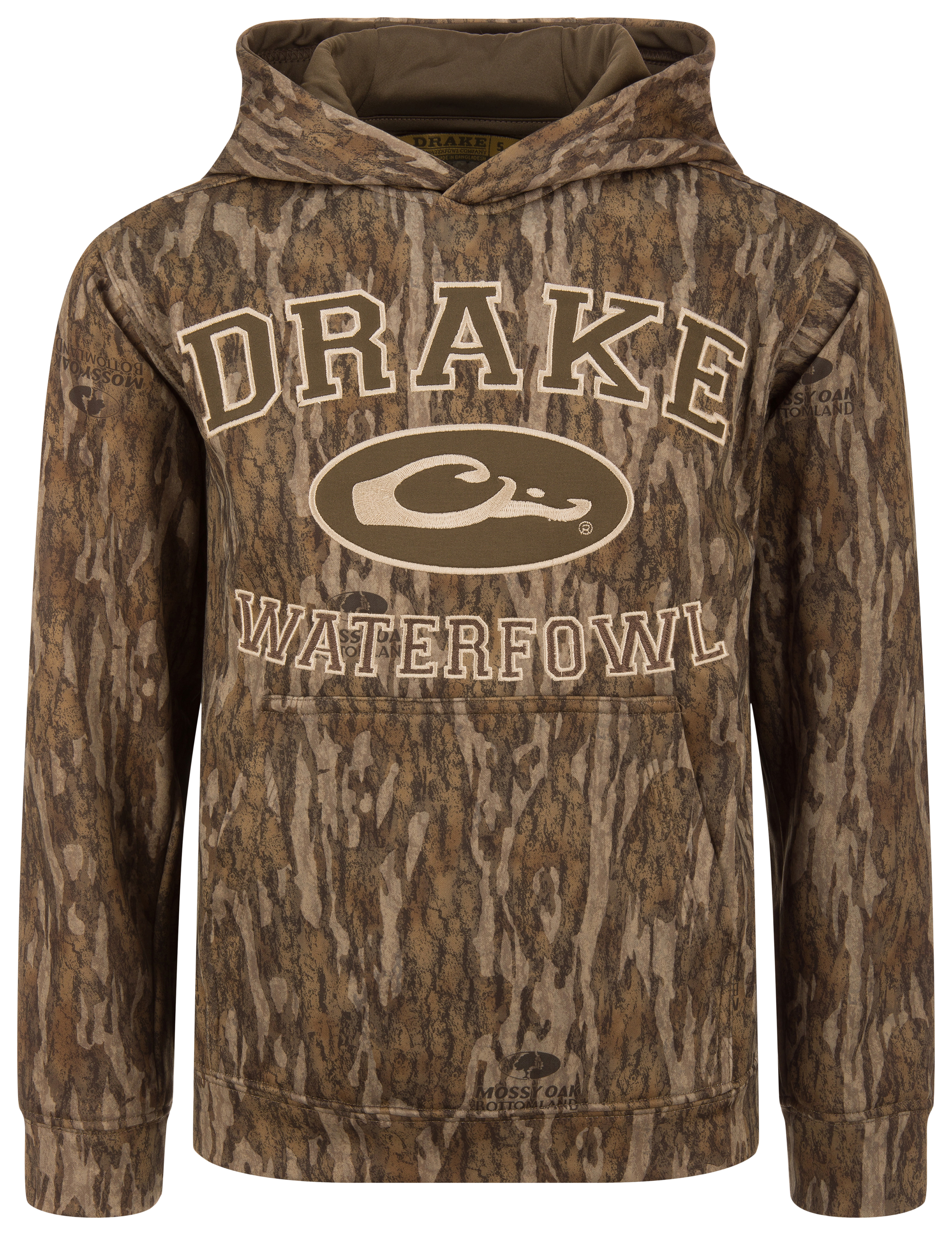 Image of Drake Waterfowl MST Performance Hoodie for Youth - Mossy Oak Bottomland - S