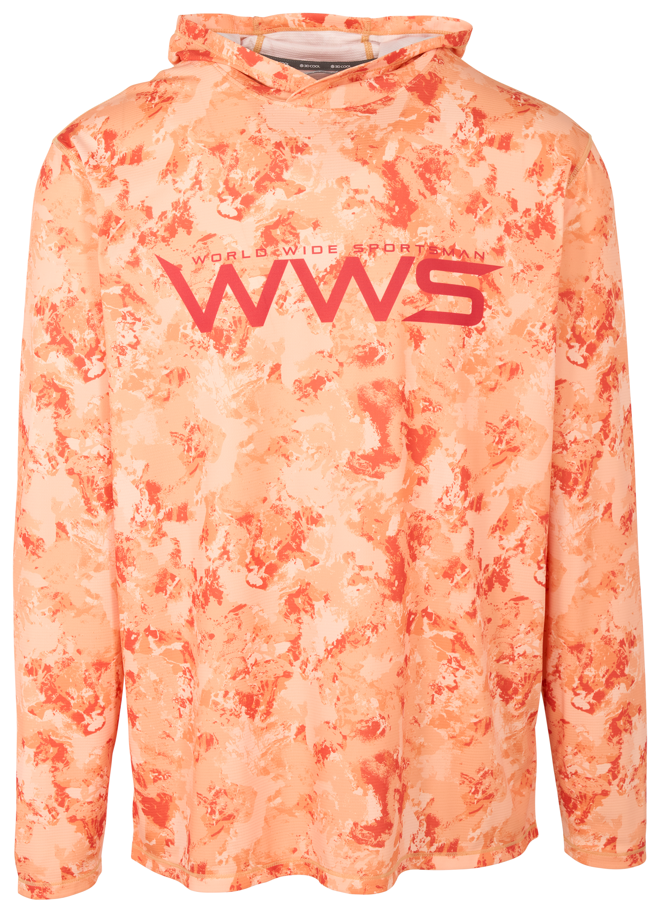 Image of World Wide Sportsman 3D Cool Casting Long-Sleeve Hoodie - Coral Sands Water Camo