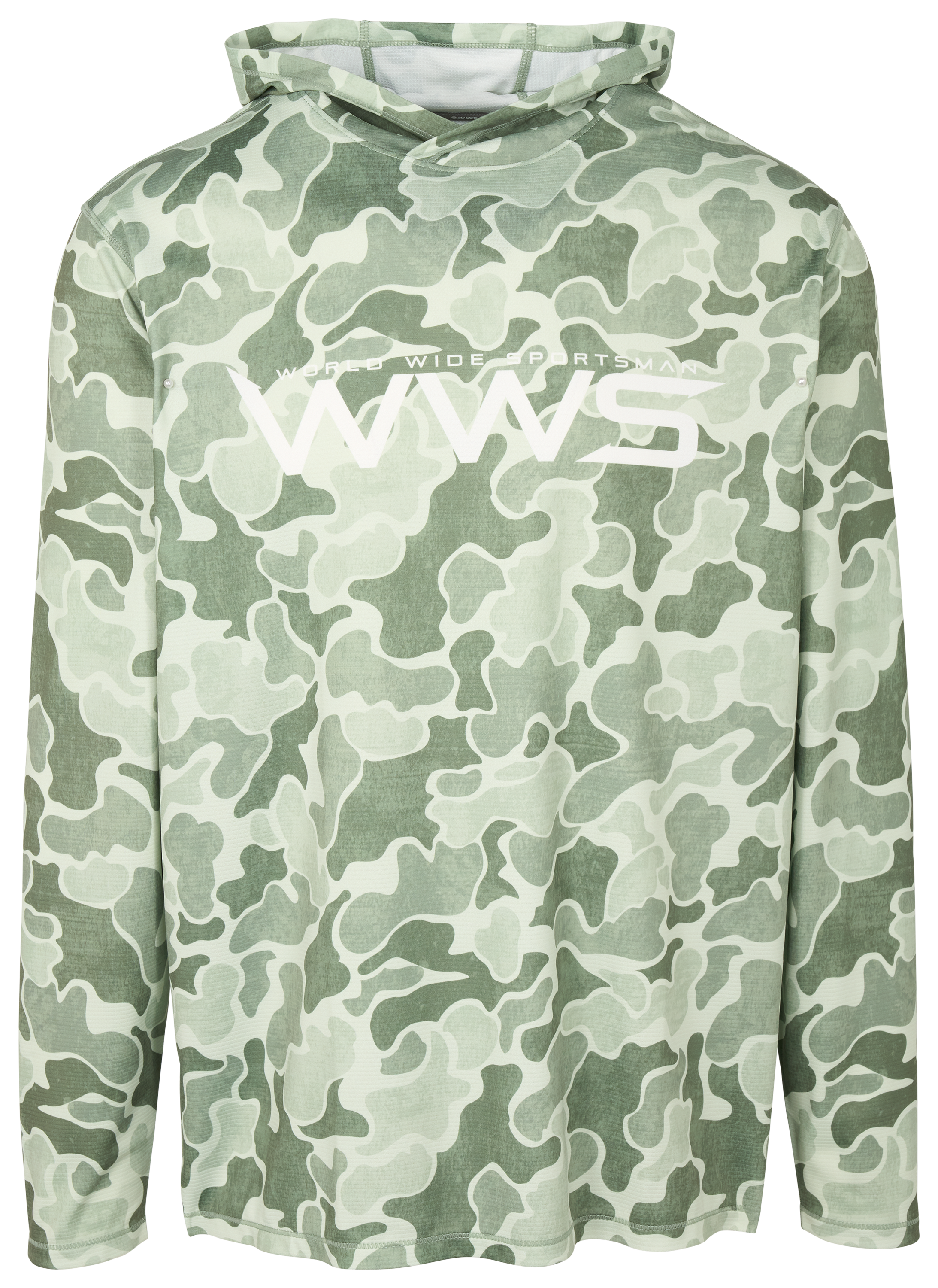 Image of World Wide Sportsman 3D Cool Casting Long-Sleeve Hoodie - Green Vintage Camo
