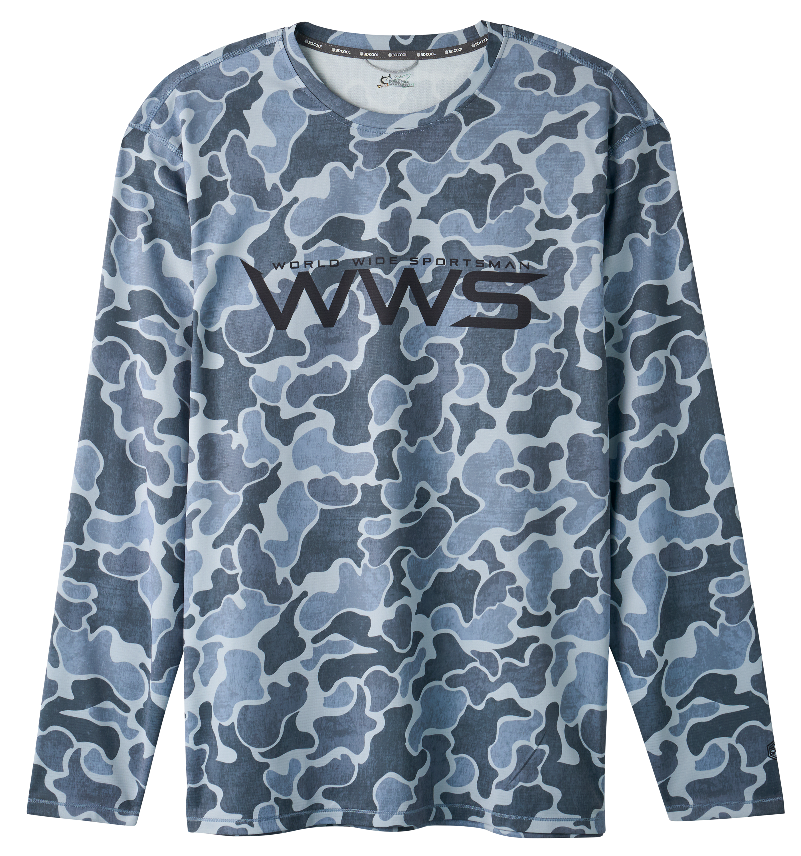 Image of World Wide Sportsman 3D Cool Long-Sleeve Casting Shirt - High Rise Vintage Camo