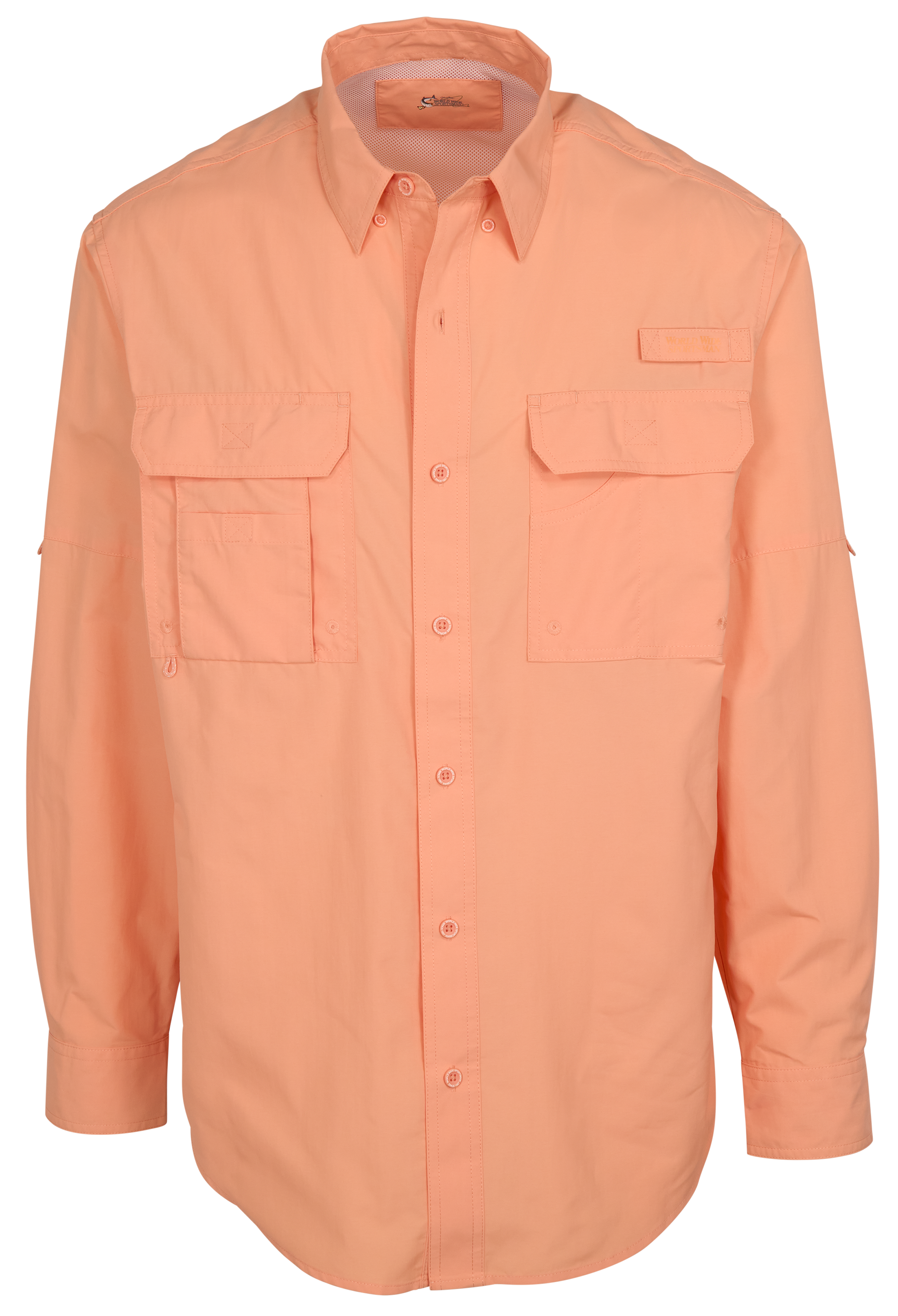 Image of World Wide Sportsman 3D Cool Nylon Angler 2.0 Long-Sleeve Shirt - Peach