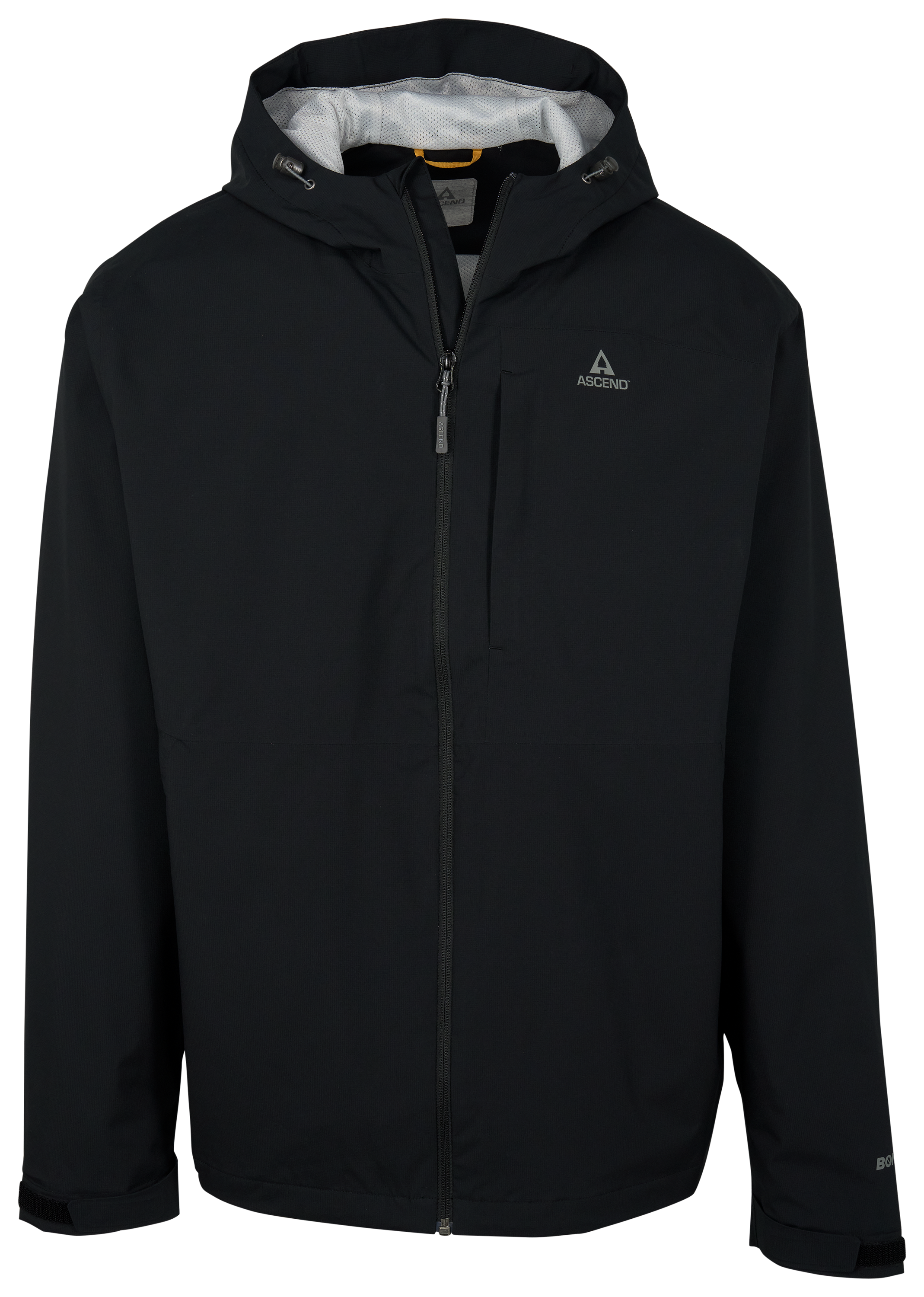 Image of Ascend Meramec River BONE-DRY Hooded Rain Jacket - Black - LT