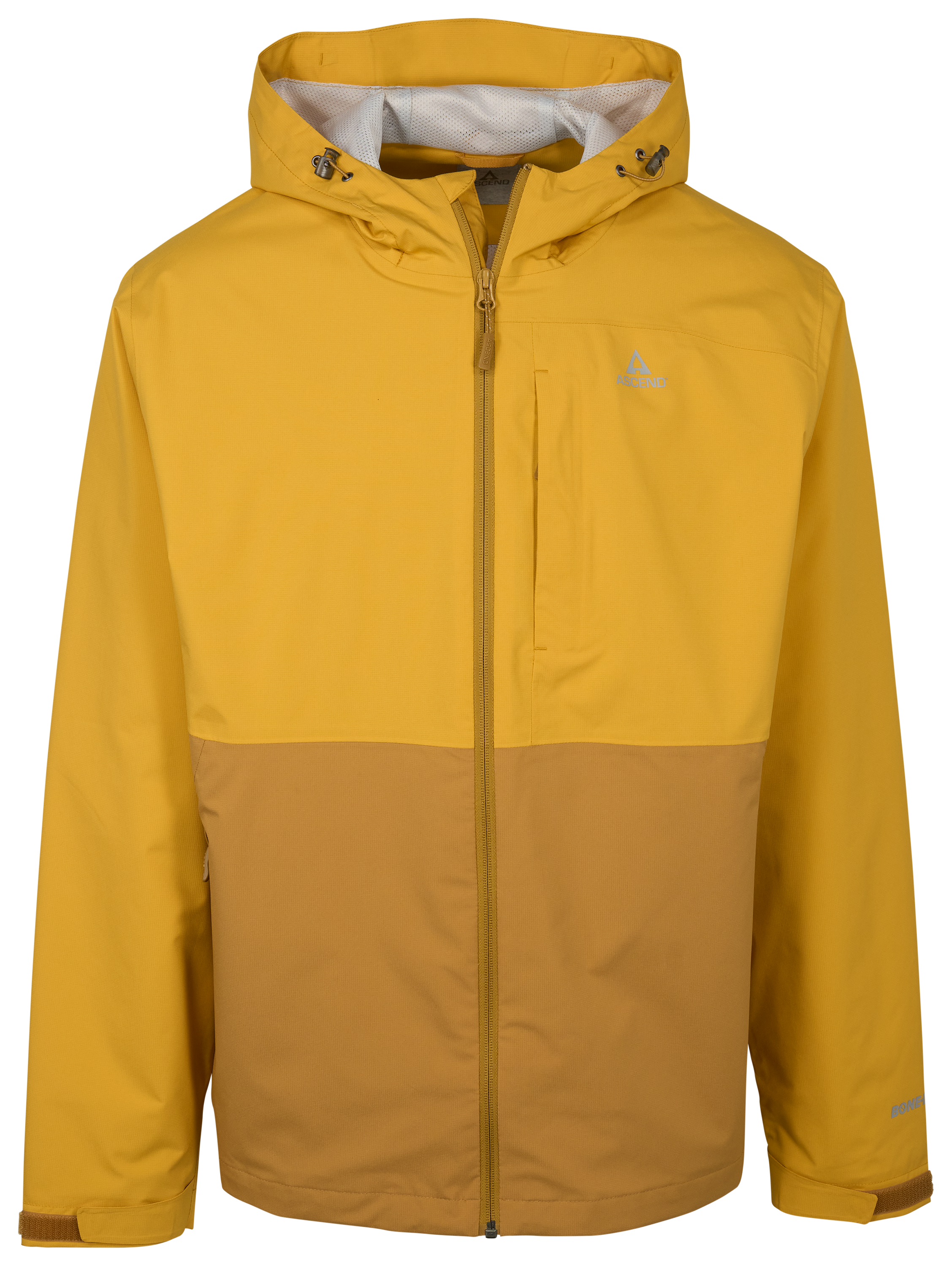 Image of Ascend Meramec River BONE-DRY Hooded Rain Jacket - Golden Spice - 2XL