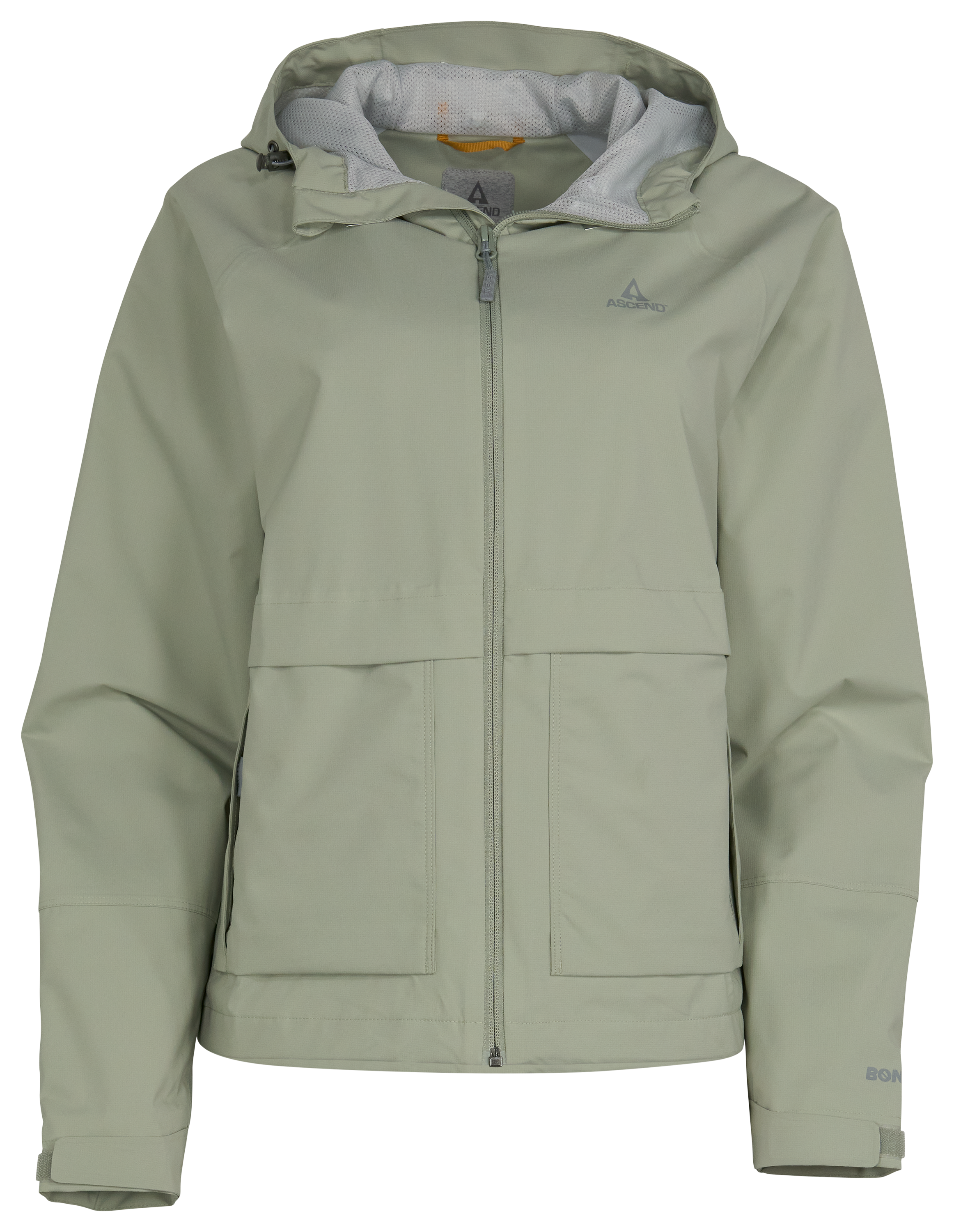 Image of Ascend Meramec River Hooded Rain Jacket - Desert Sage - S