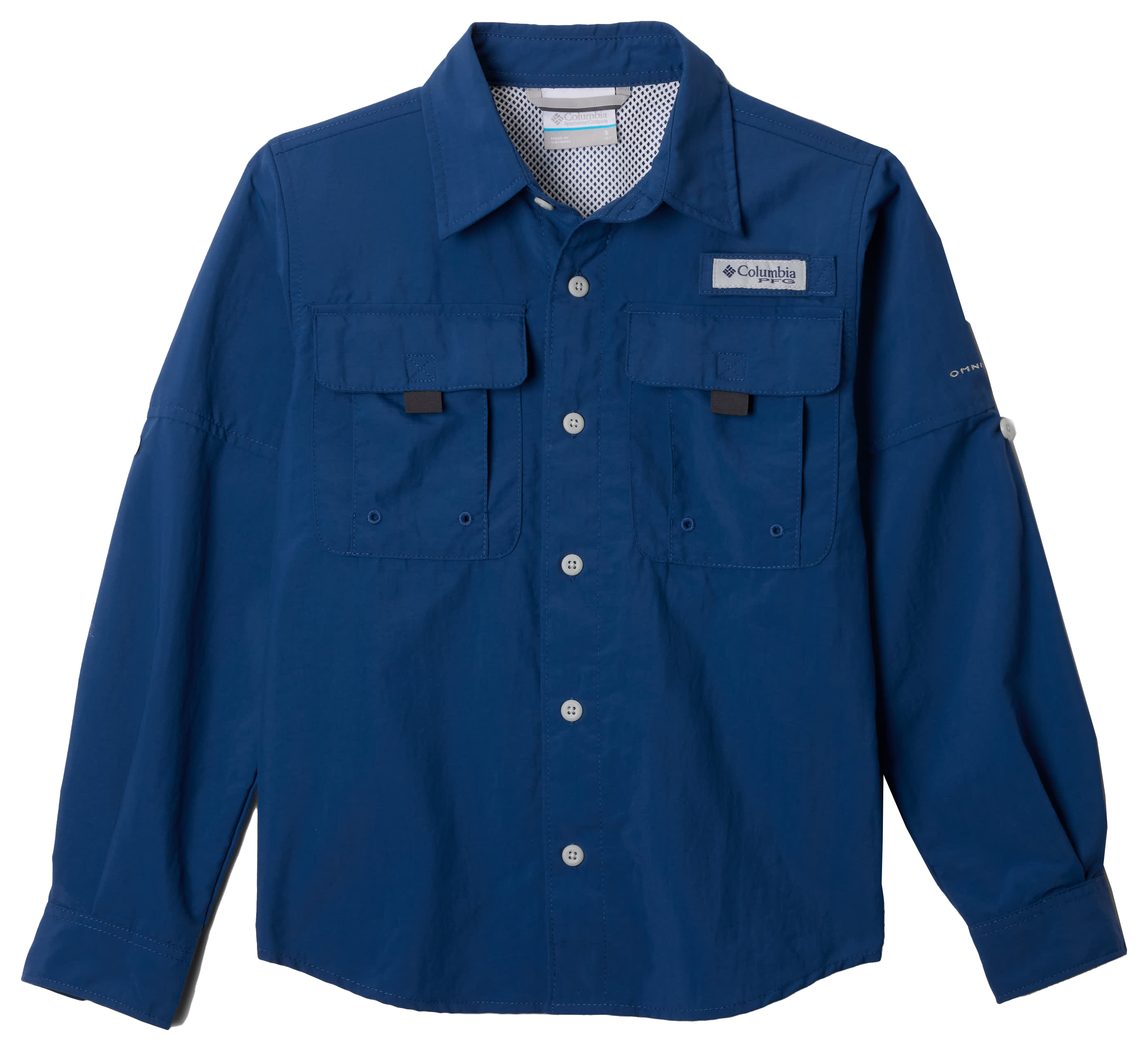 Image of Columbia PFG Bahama II Long-Sleeve Button-Down Shirt for Kids - Carbon