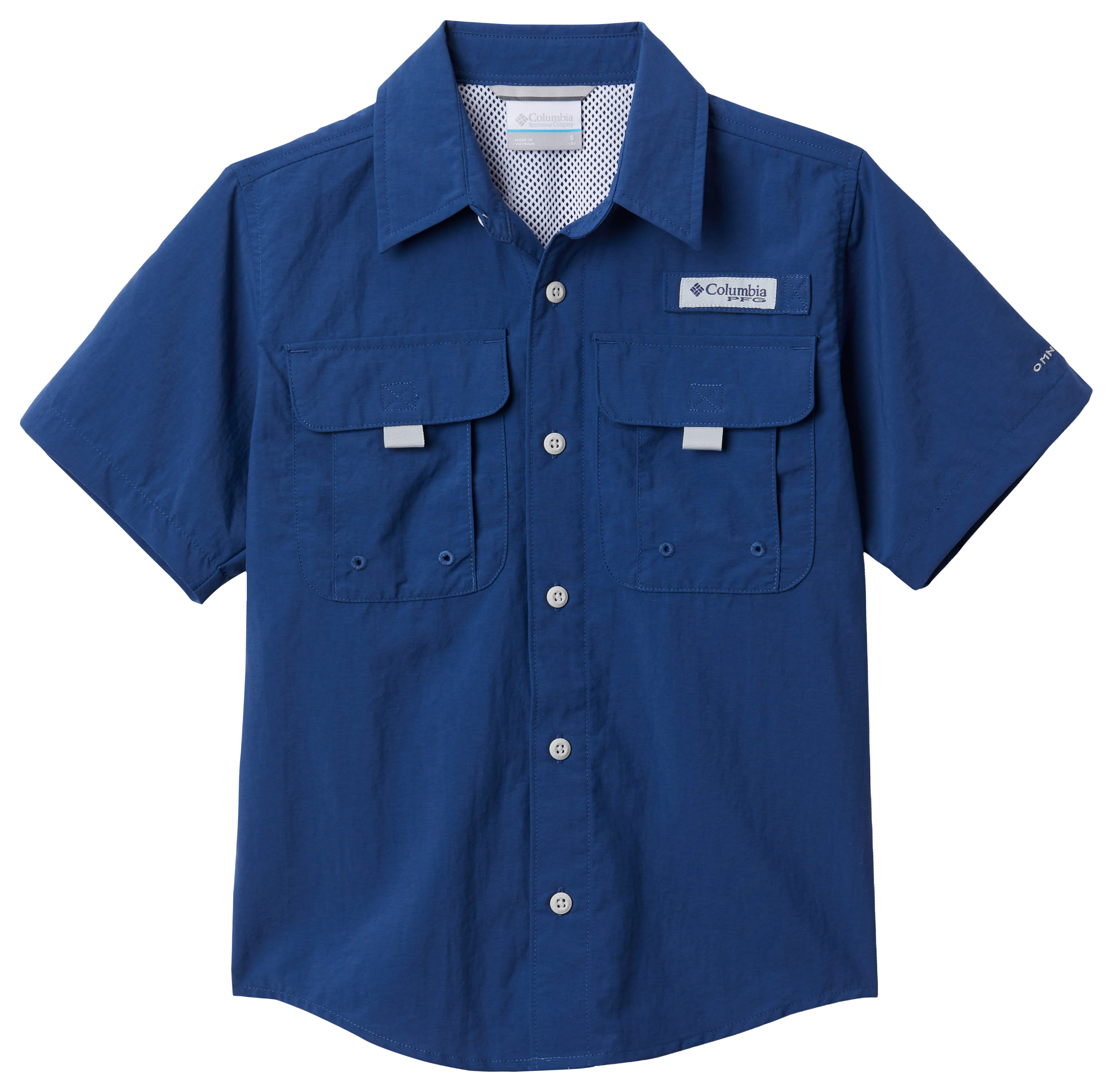 Image of Columbia PFG Bahama II Short-Sleeve Button-Down Shirt for Kids - Carbon