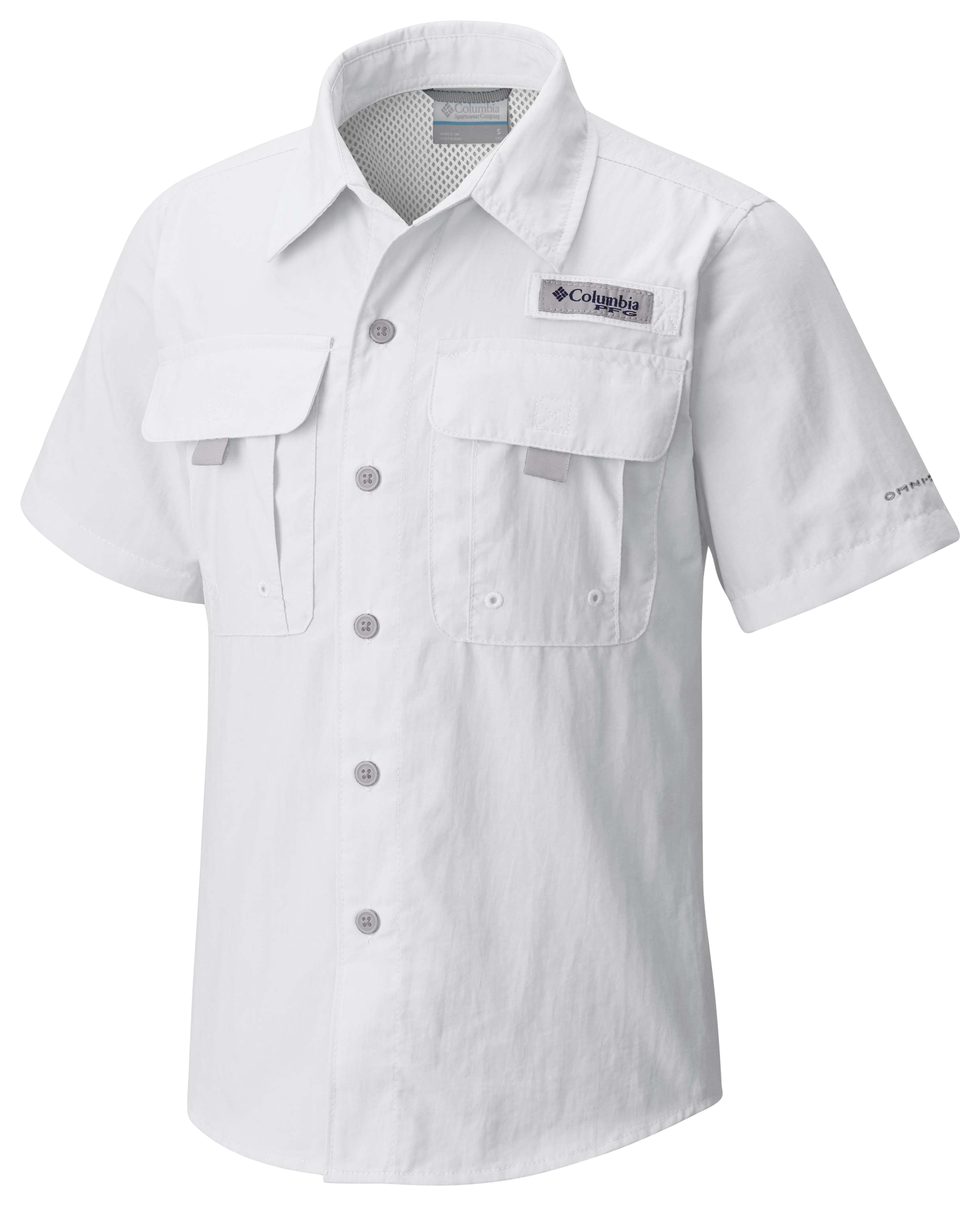 Image of Columbia PFG Bahama II Short-Sleeve Button-Down Shirt for Kids - White