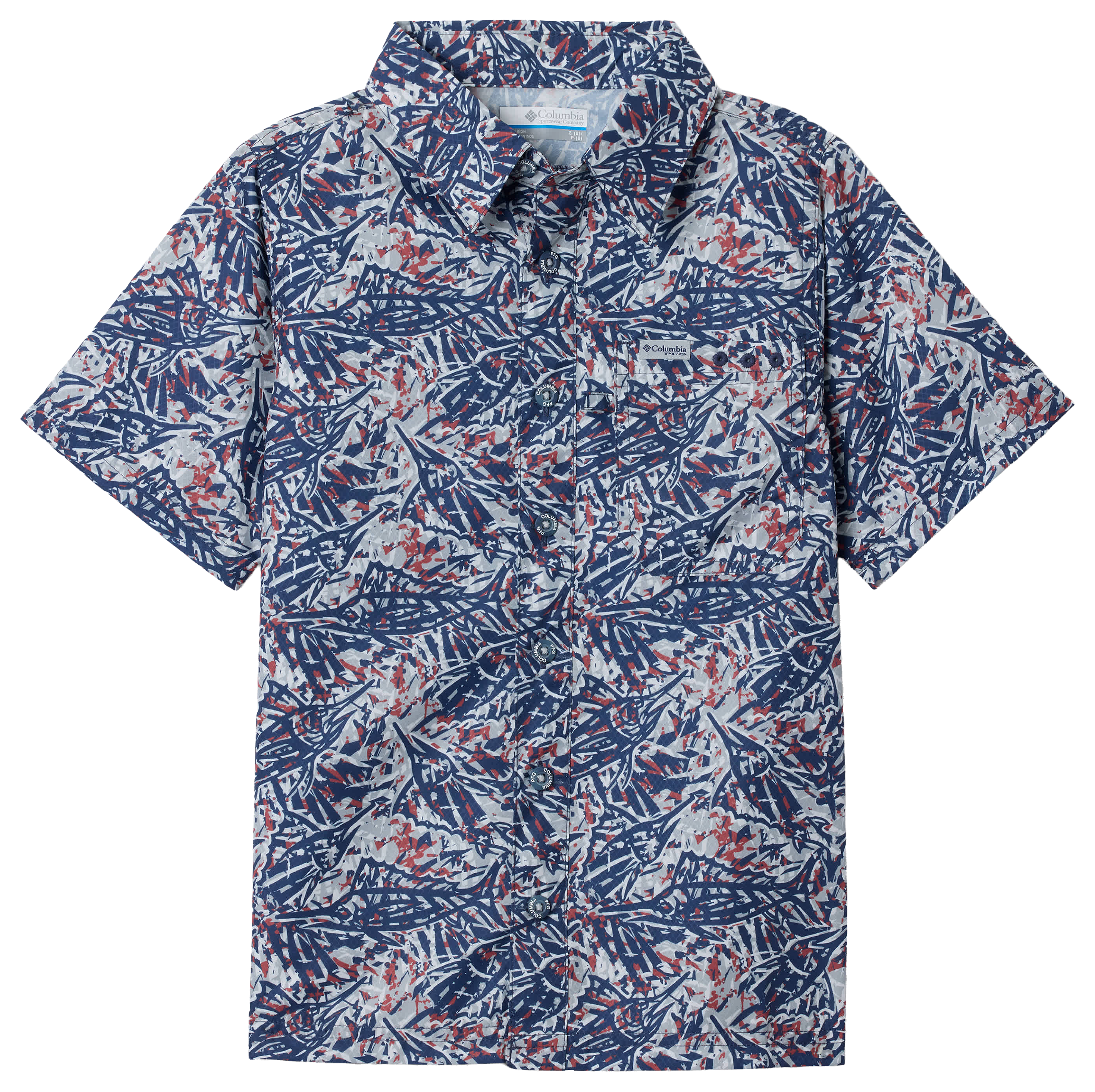 Image of Columbia Super Slack Tide Camp Short-Sleeve Button-Down Shirt for Boys