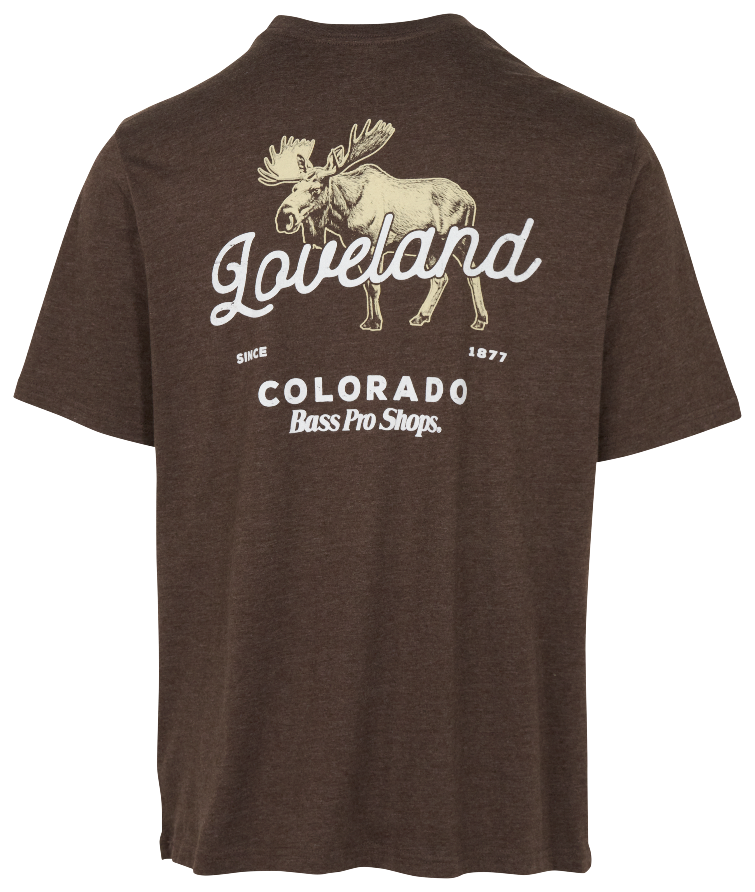 Image of Bass Pro Shops Loveland Moose Short-Sleeve T-Shirt - Brown Heather