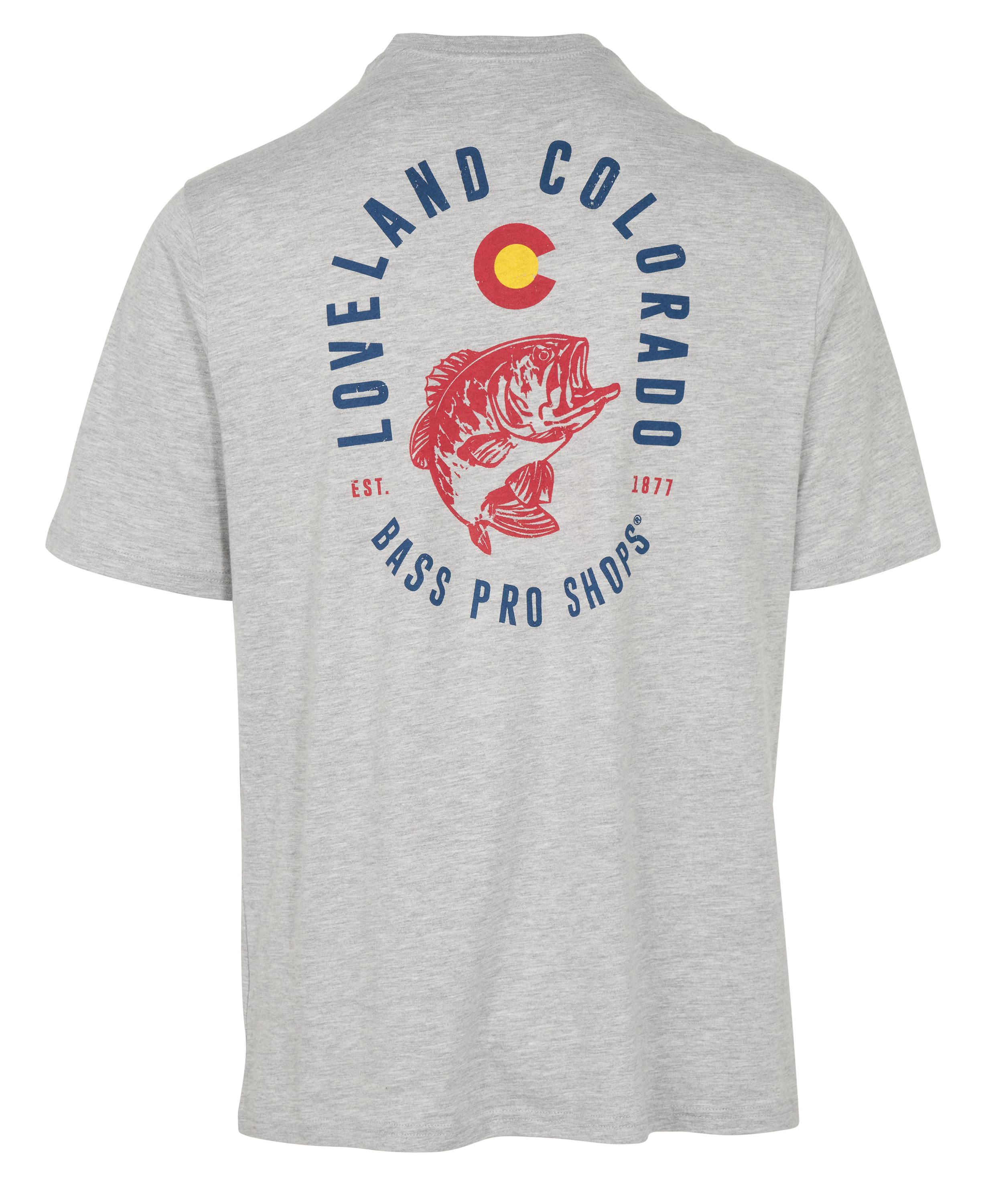 Image of Bass Pro Shops Loveland Fish Short-Sleeve T-Shirt - Heather Gray