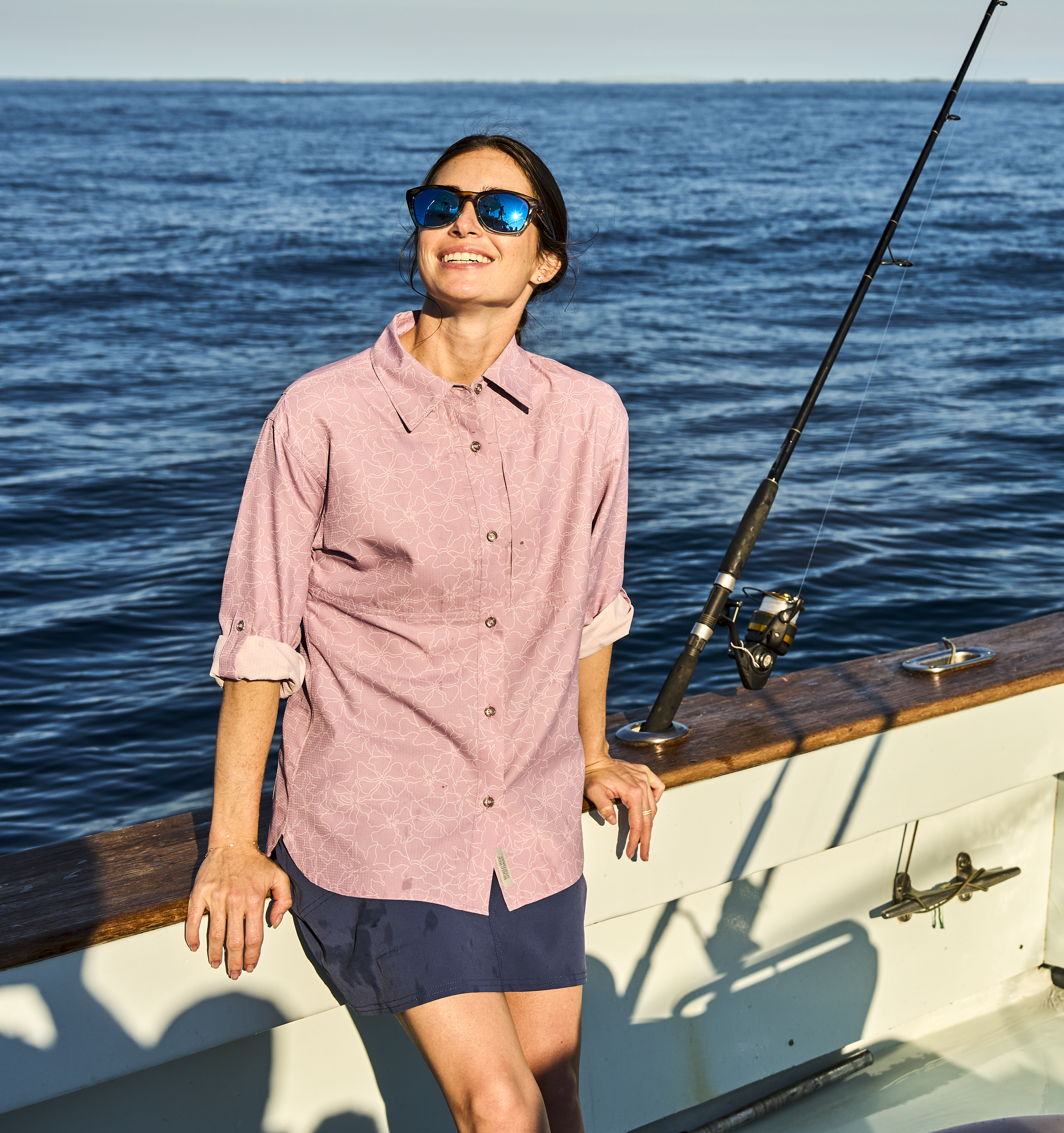 Image of World Wide Sportsman Marina Long-Sleeve Shirt - Mauve Shadow Islamorada