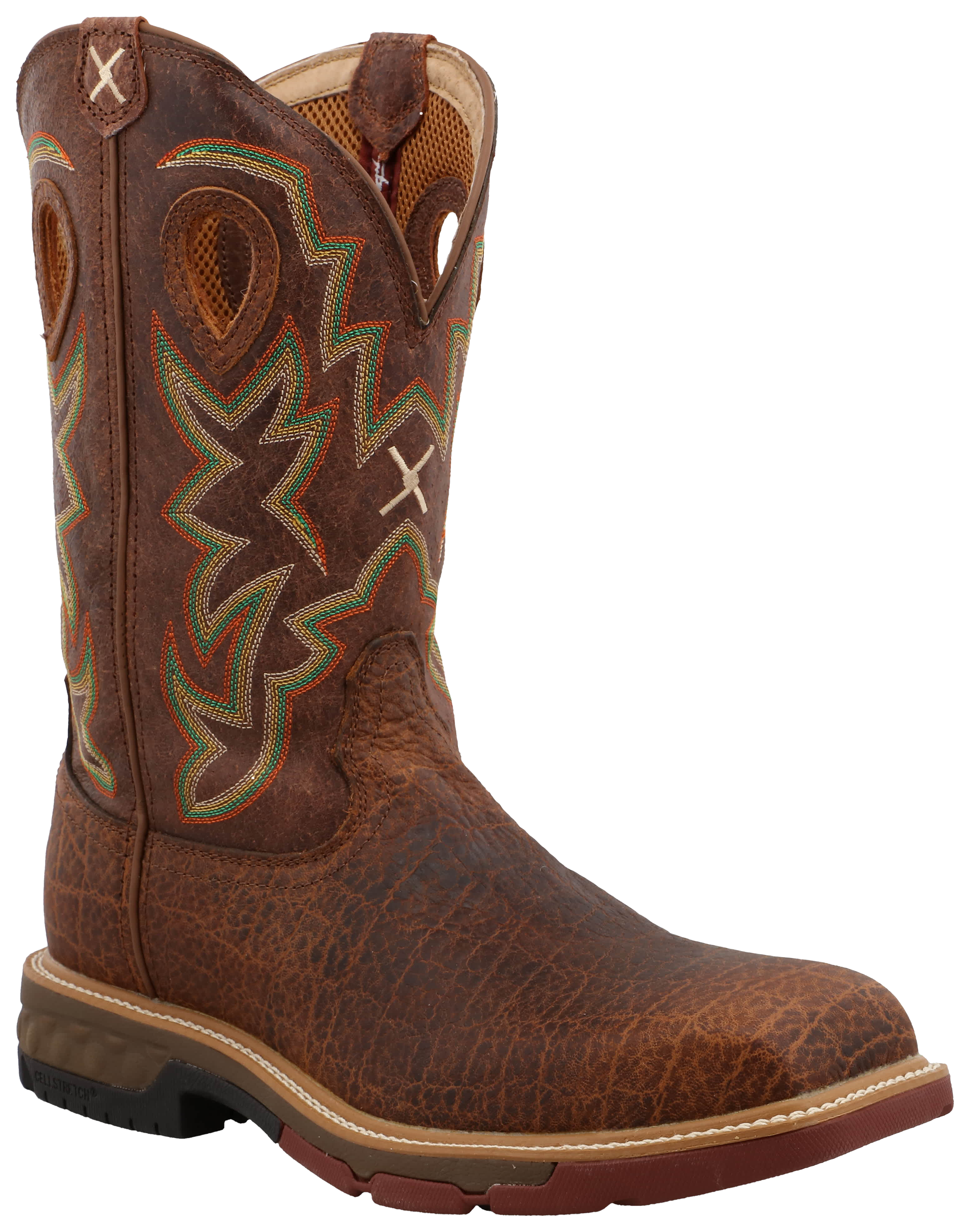 Image of Twisted X Nano Composite Toe Western Work Boots with CellStretch for Men - Tan/Tan - 13M