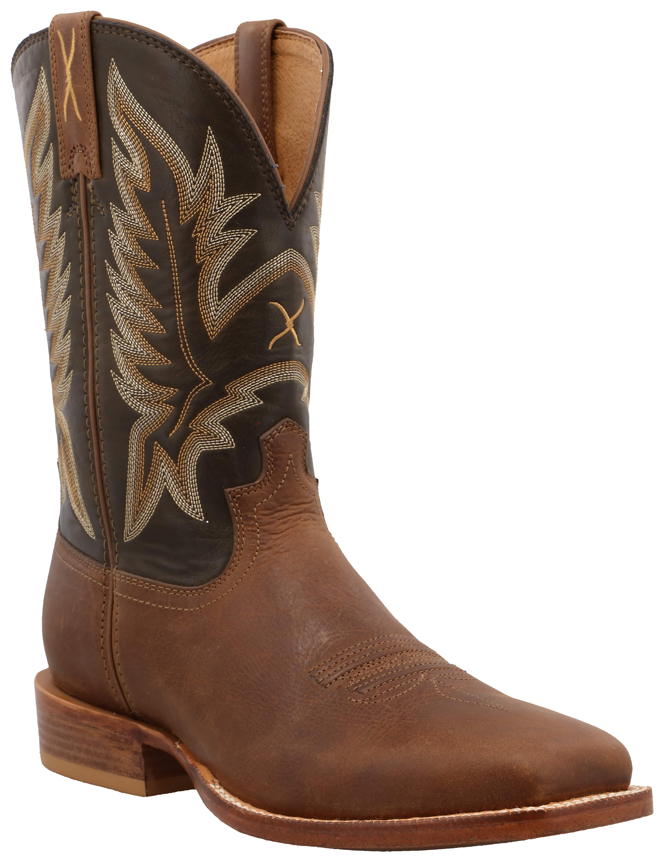 Image of "Twisted X 11"" Tech X Pull-On Western Boots for Men - Buff Tan/Burnt Olive"