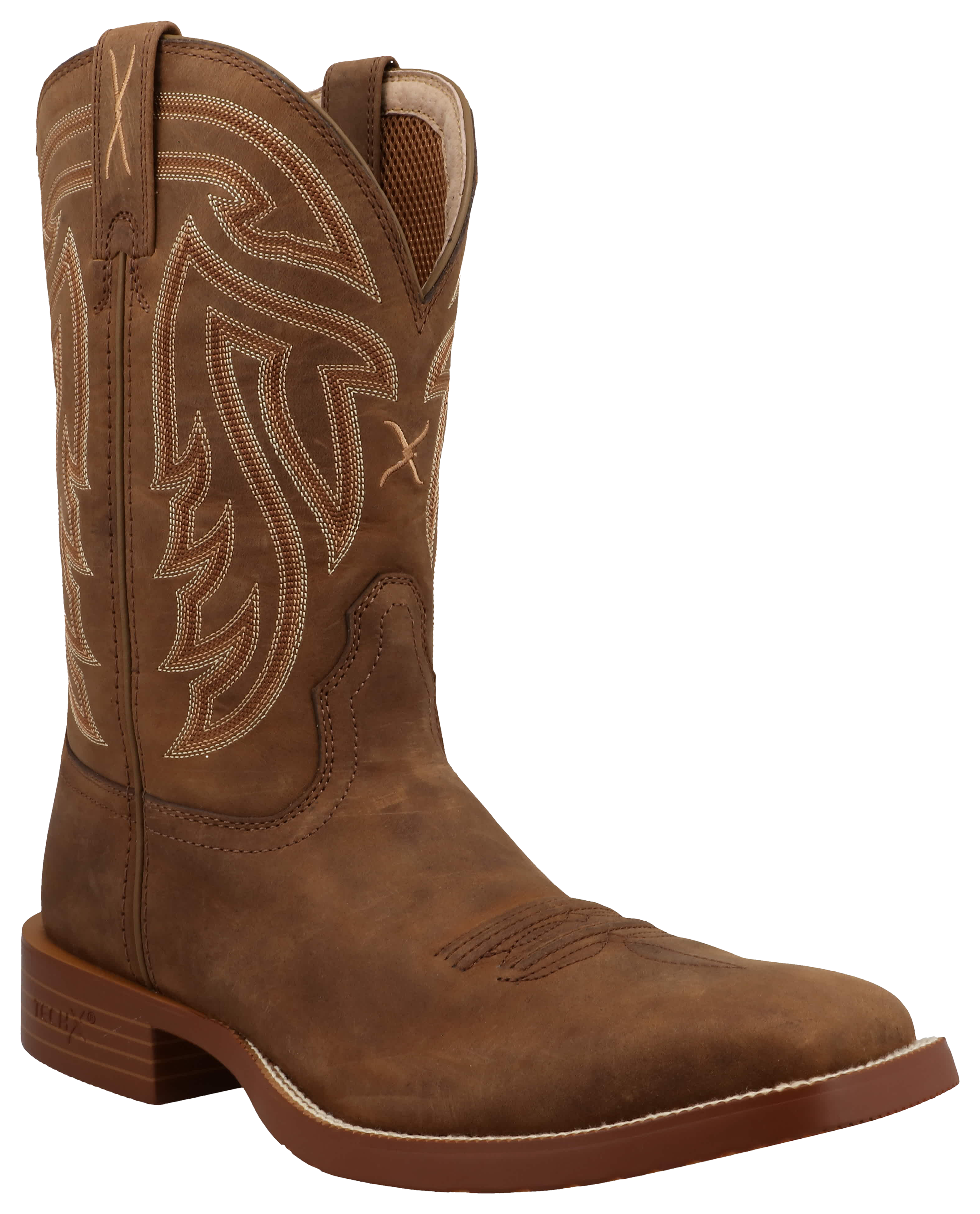 Image of "Twisted X 11"" Tech X Wide-Square-Toe Western Boots for Men - Coffee - 14M"