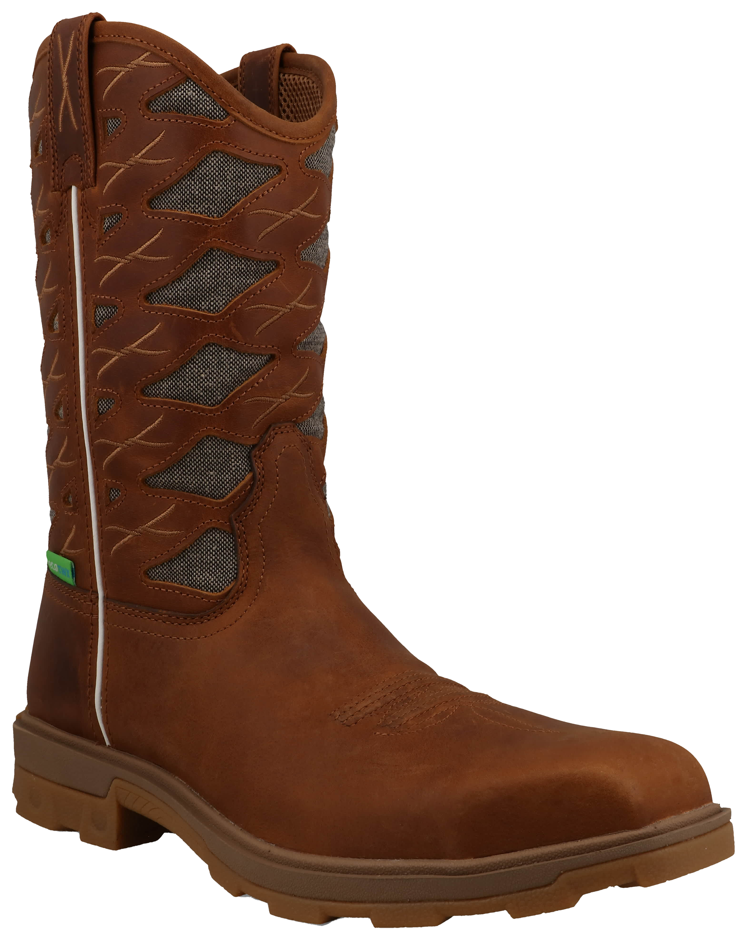 Image of "Twisted X 11"" UltraLite X Western Work Boots for Men - Cinnamon/Eco Dust - 14M"