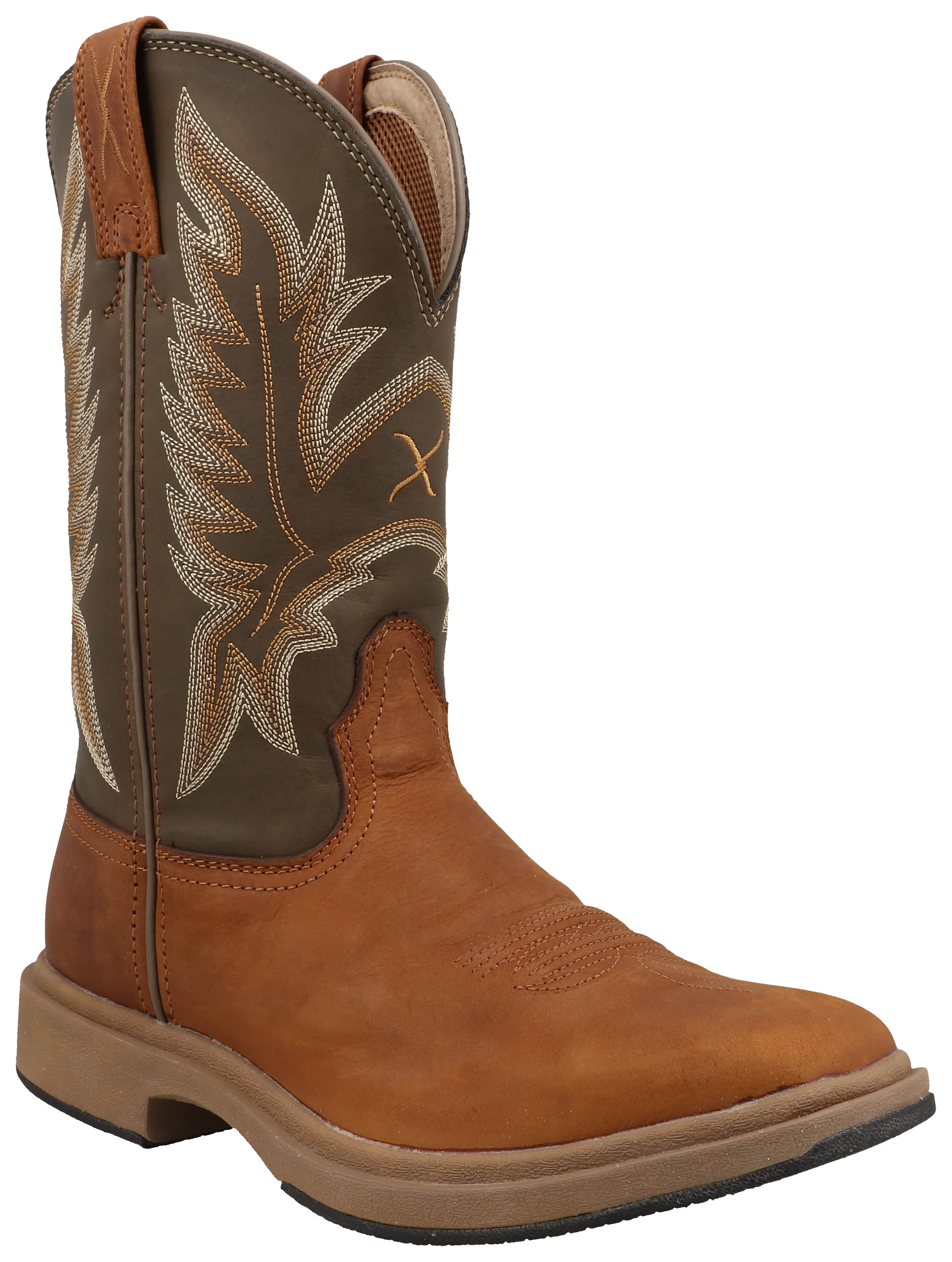 Image of Twisted X UltraLite X Western Boots for Men - Tawny Brown/Olive - 10M