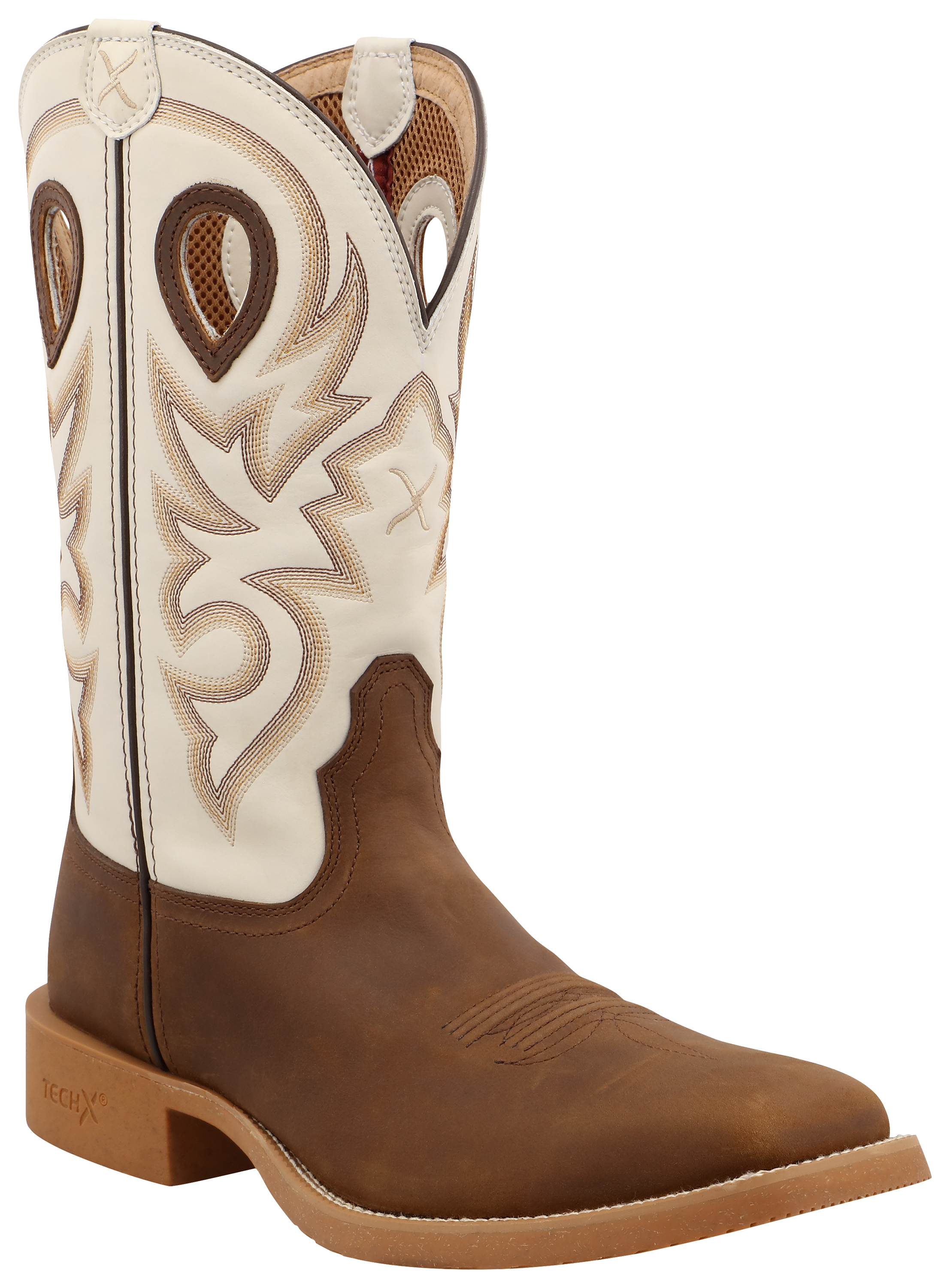 Image of Twisted X Tech X 12” Western Boots for Men - Hazel/Ivory