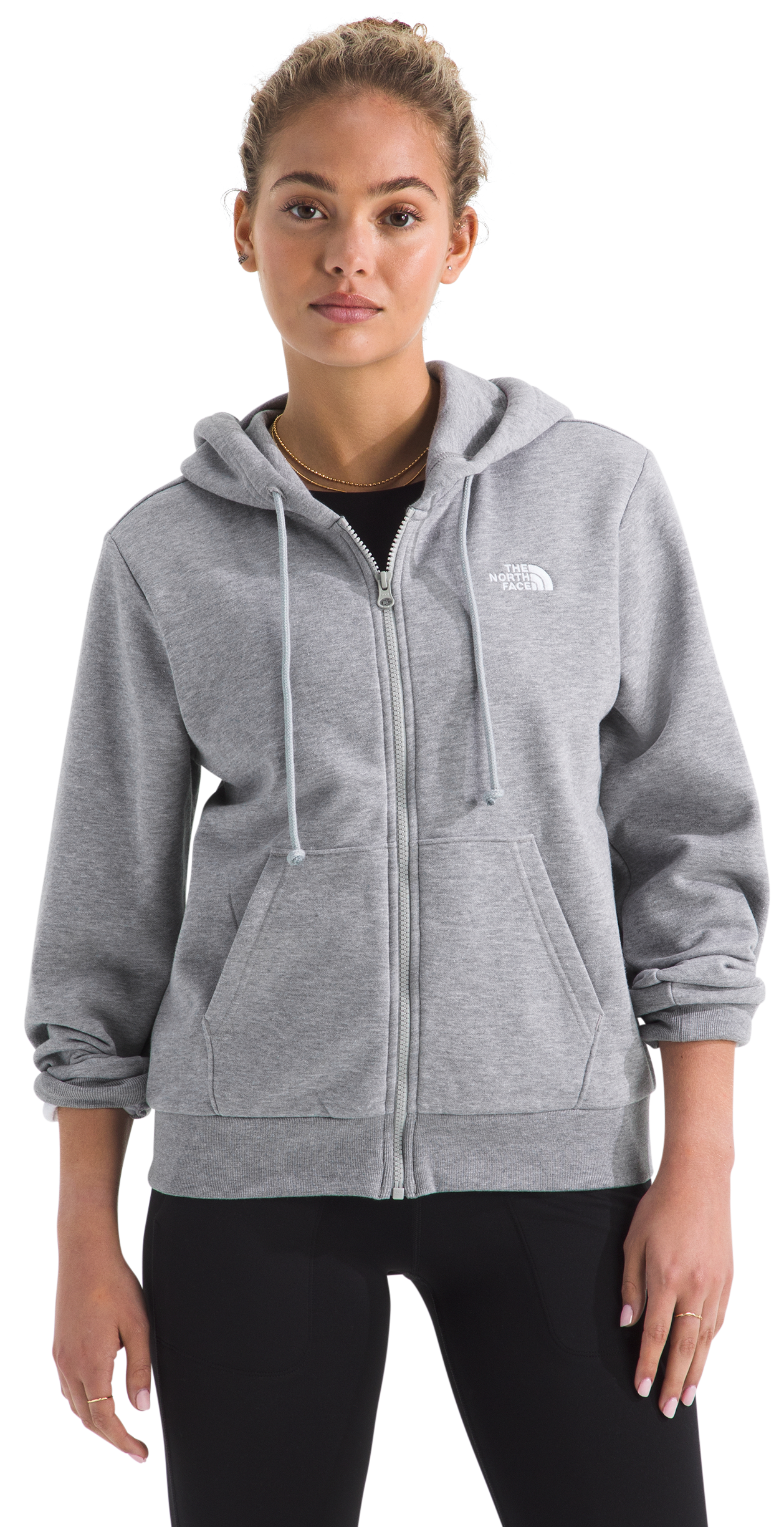 Image of The North Face Evolution Simple Dome Regular Full-Zip Hoodie - TNF Pale Grey Heather