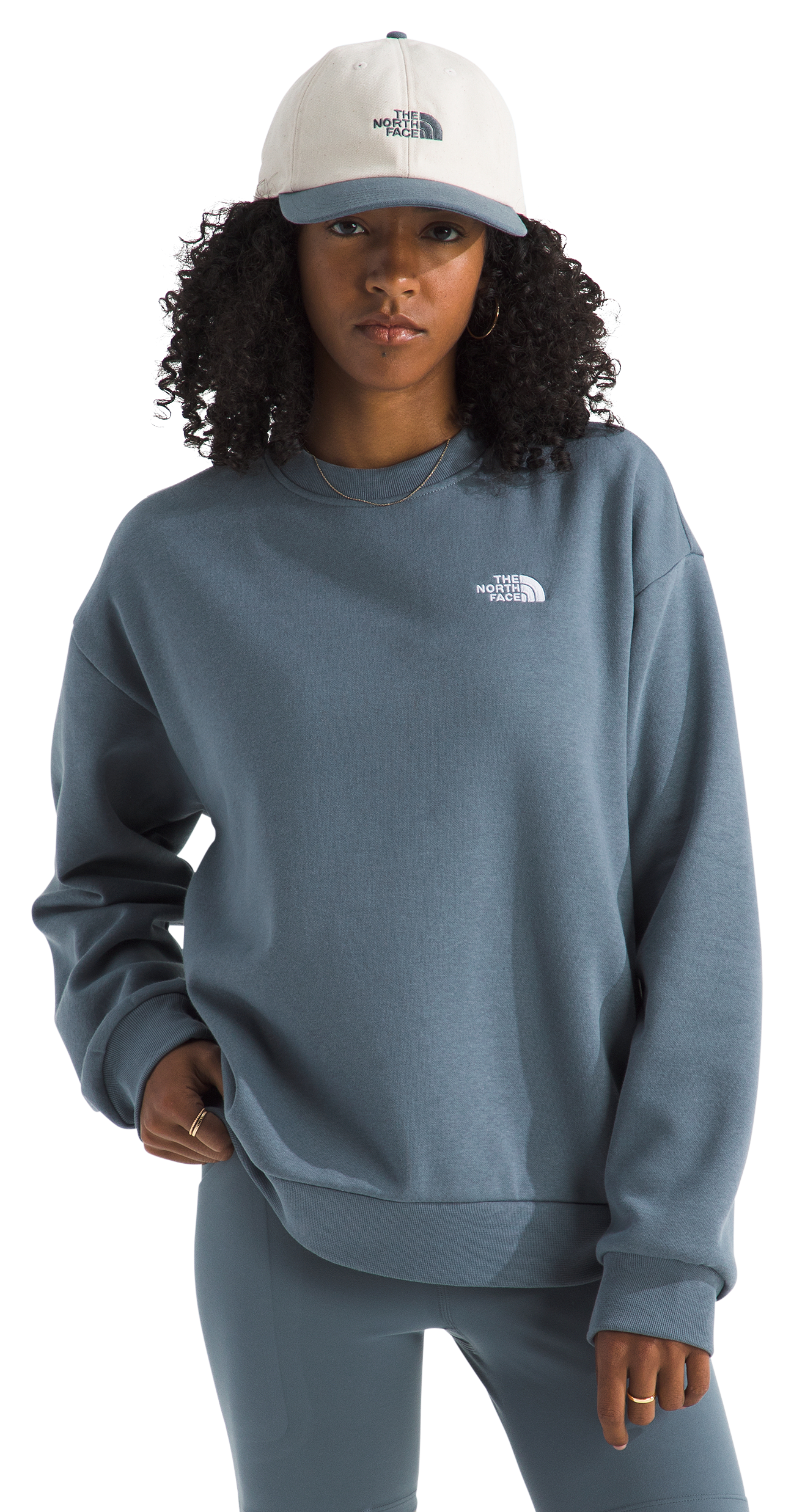 Image of The North Face Evolution Simple Dome Oversized Crew-Neck Sweatshirt - Granite Grey