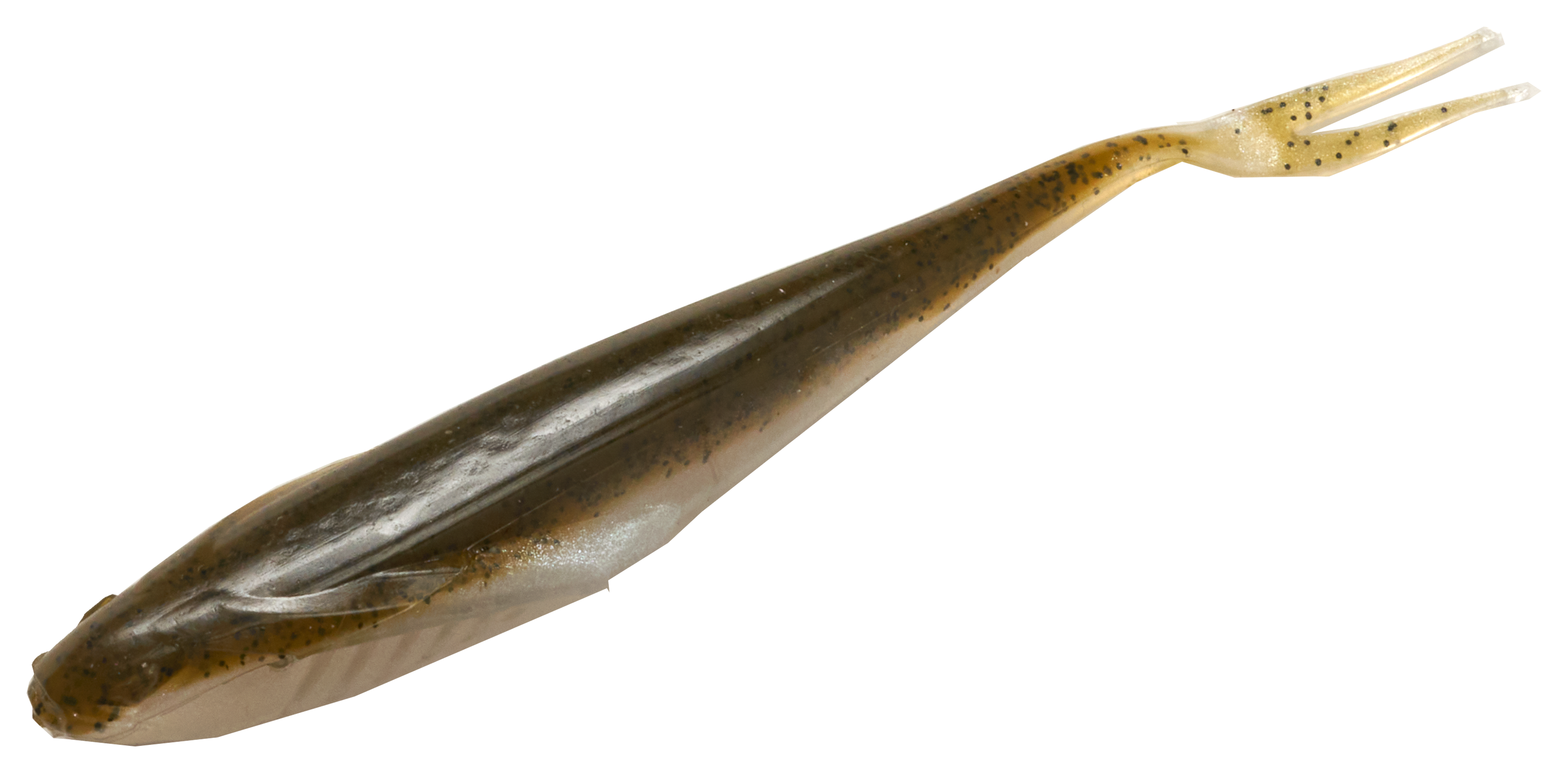 Image of "XPS Rock'n Shad - Green Pumpkin Shad - 3-1/4"""