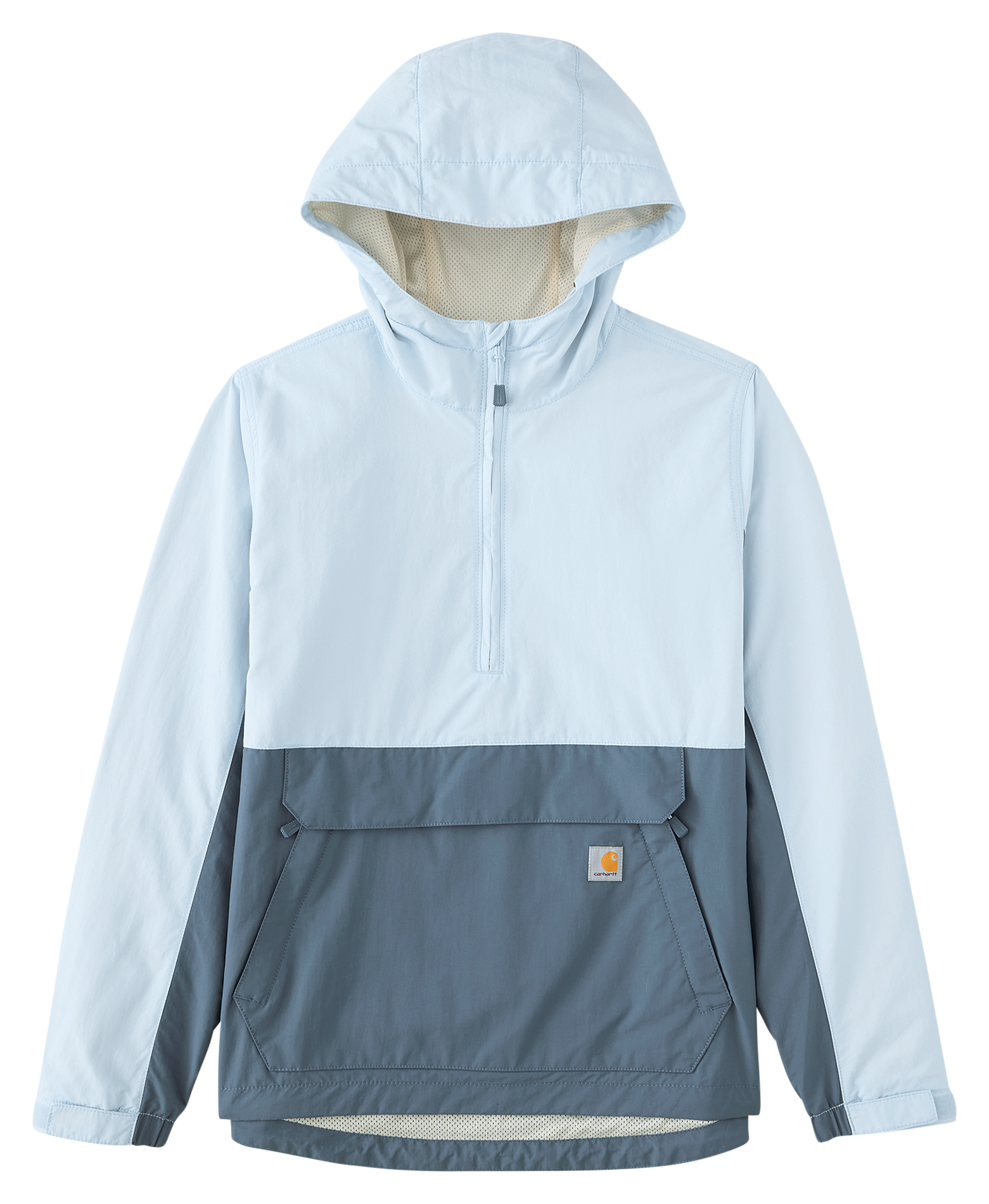 Image of Carhartt Rain Defender Loose-Fit Lightweight Packable Anorak - Iron Blue