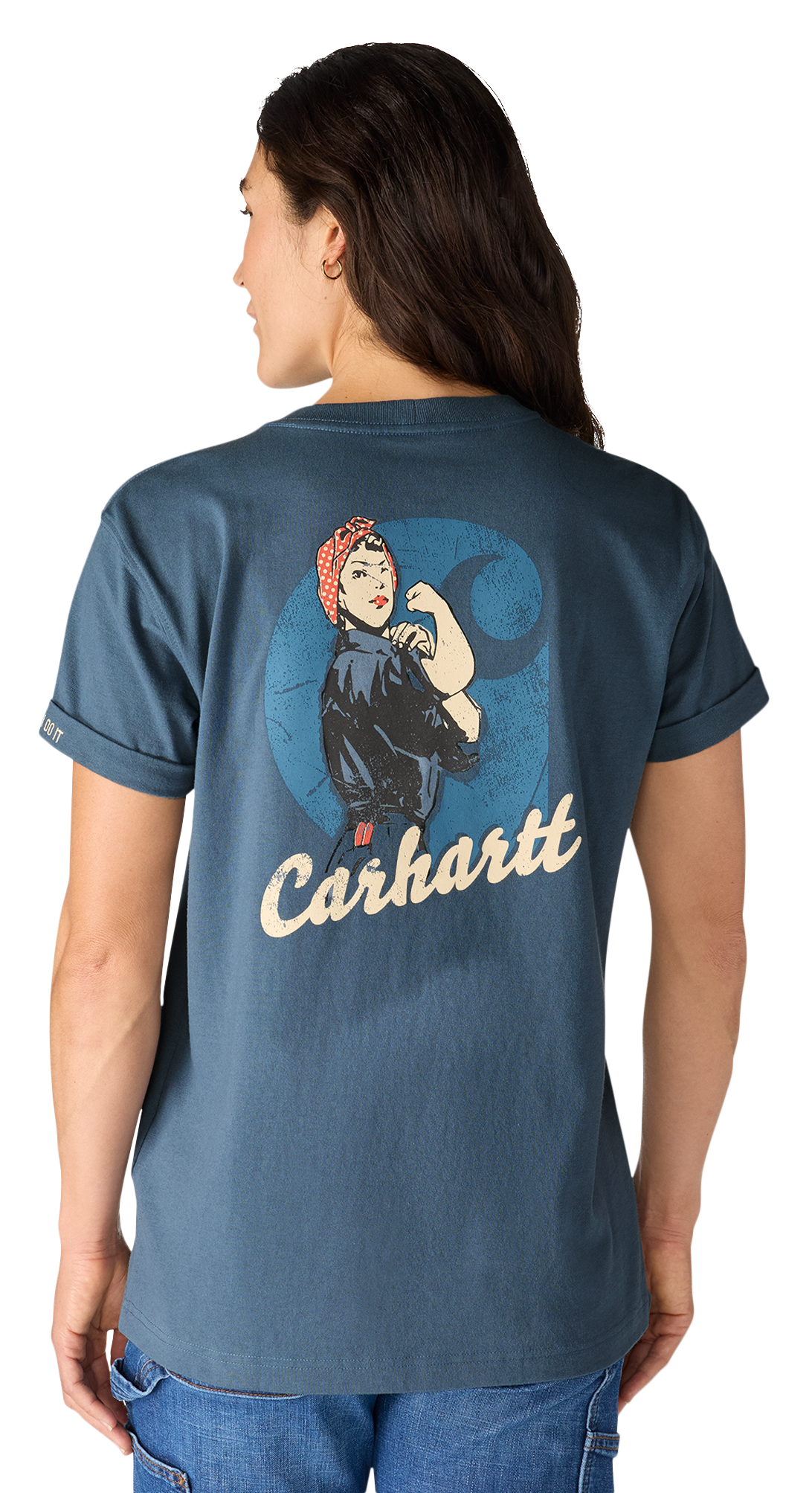 Image of Carhartt Love of Labor Graphic Loose-Fit Heavyweight Short-Sleeve T-Shirt - Iron Blue