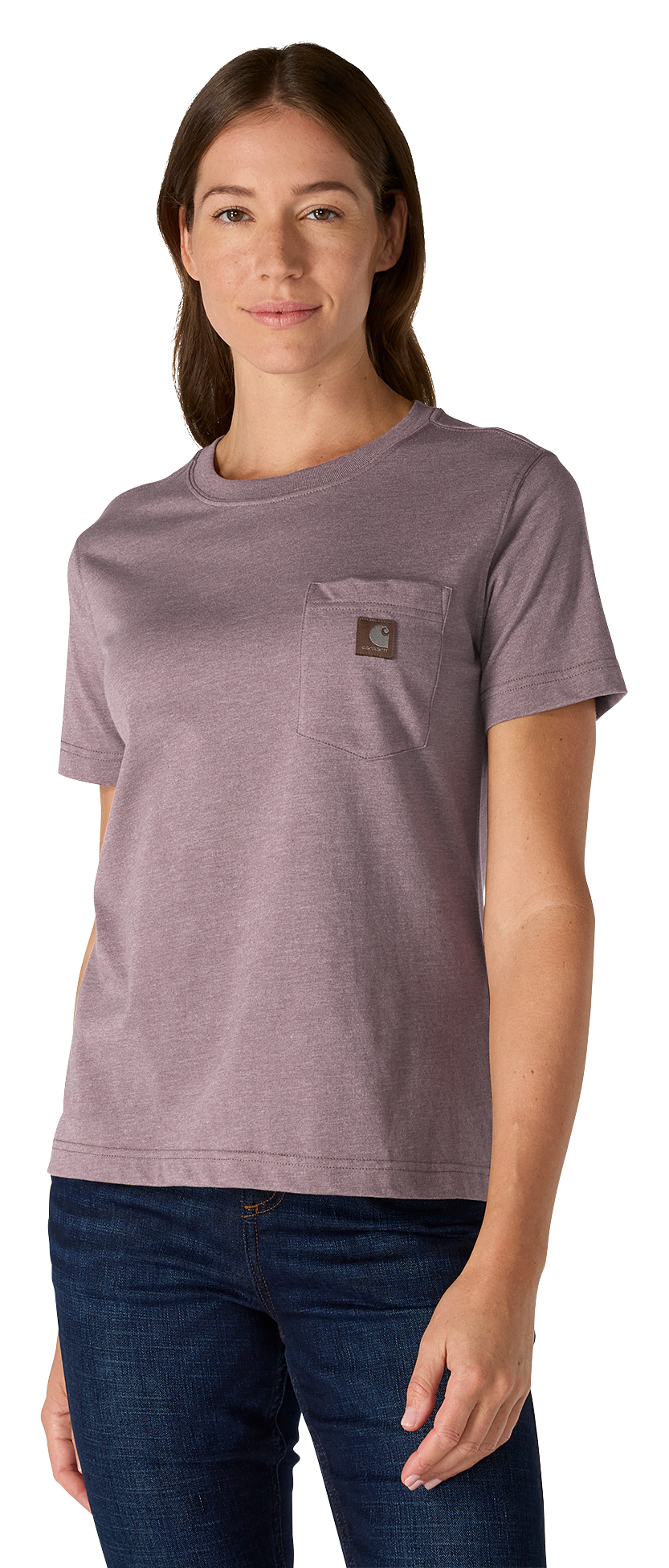 Image of Carhartt Irvine Relaxed Short-Sleeve Pocket T-Shirt - Ash Berry Heather