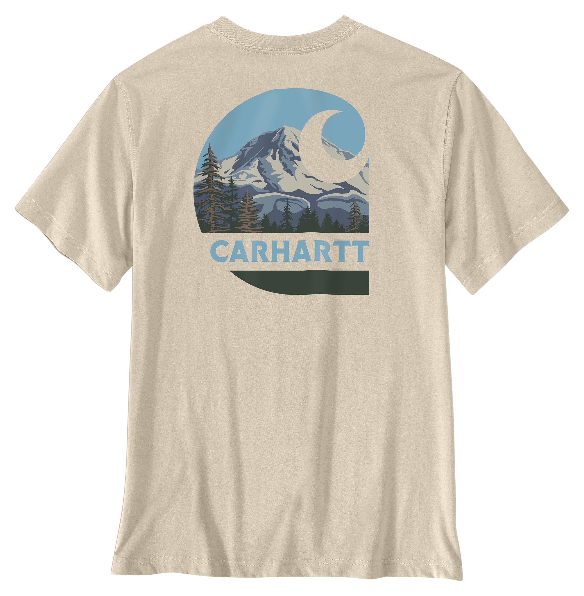 Image of Carhartt Irvine Relaxed-Fit Pacific Northwest Short-Sleeve T-Shirt - Oat Milk