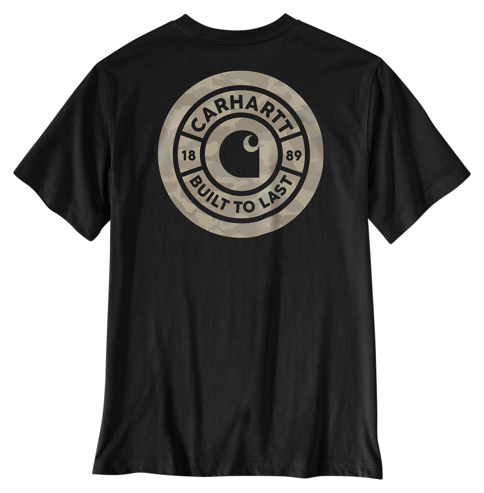 Image of Carhartt Irvine Relaxed-Fit Camo Rivet Short-Sleeve T-Shirt - Black - XL