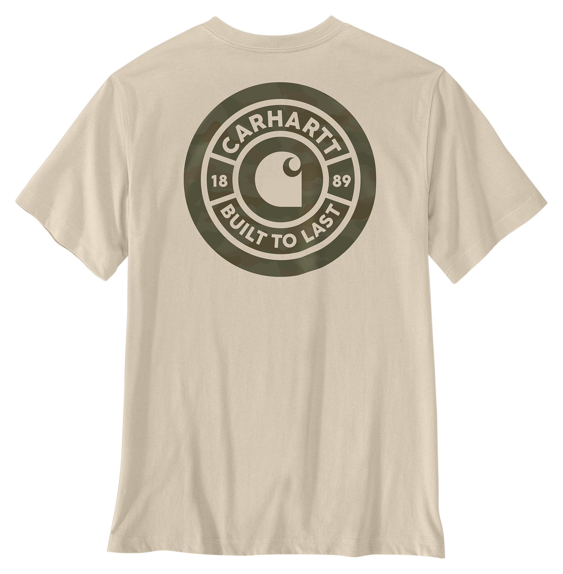 Image of Carhartt Irvine Relaxed-Fit Camo Rivet Short-Sleeve T-Shirt - Oat Milk