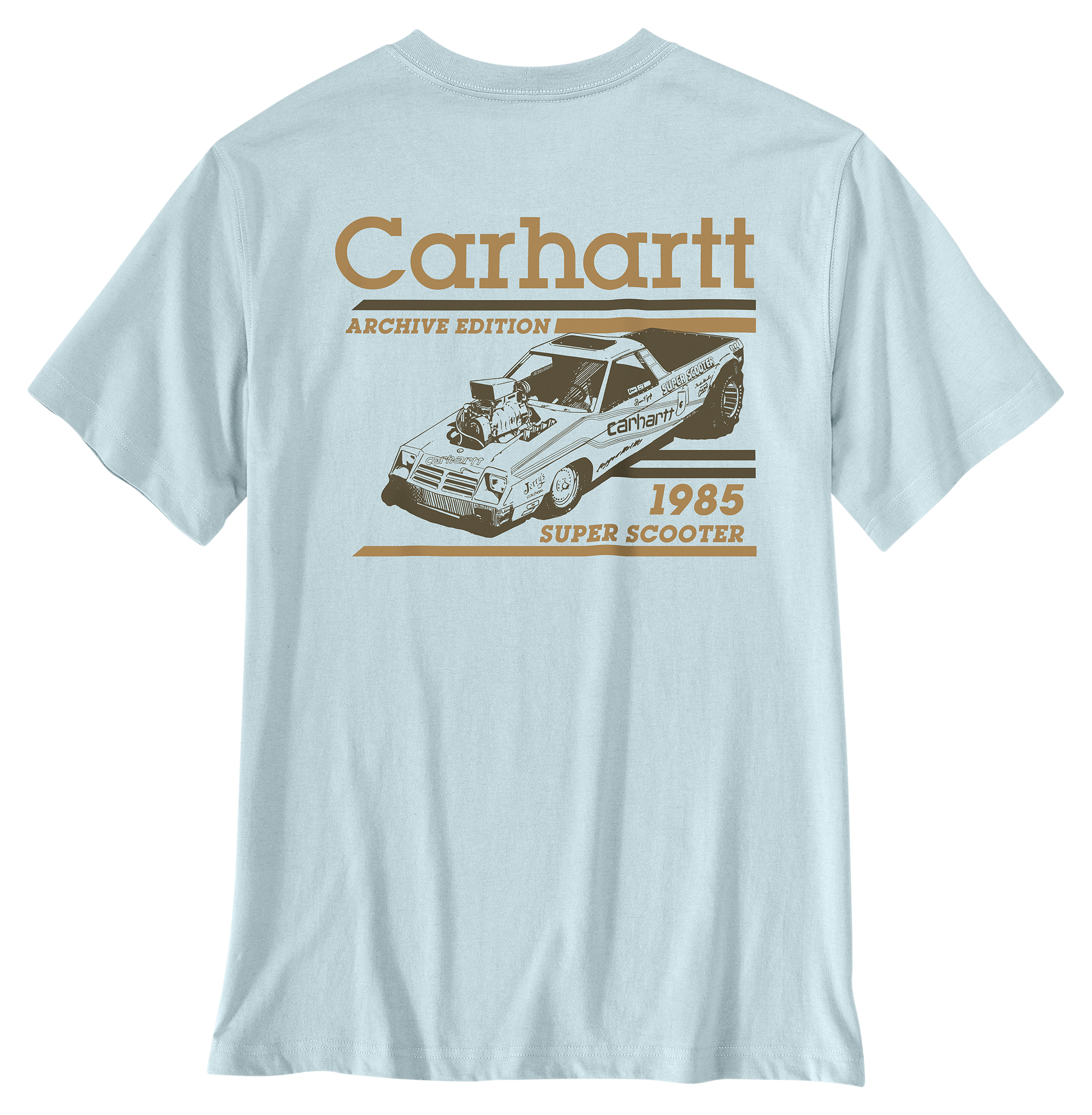 Image of Carhartt Irvine Relaxed-Fit Racing Short-Sleeve T-Shirt - Early Fog
