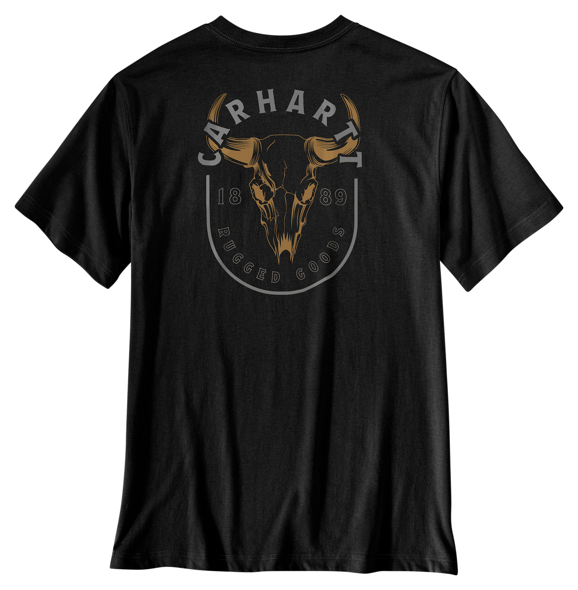 Image of Carhartt Irvine Relaxed-Fit Skull Graphic Short-Sleeve T-Shirt - Black - XL
