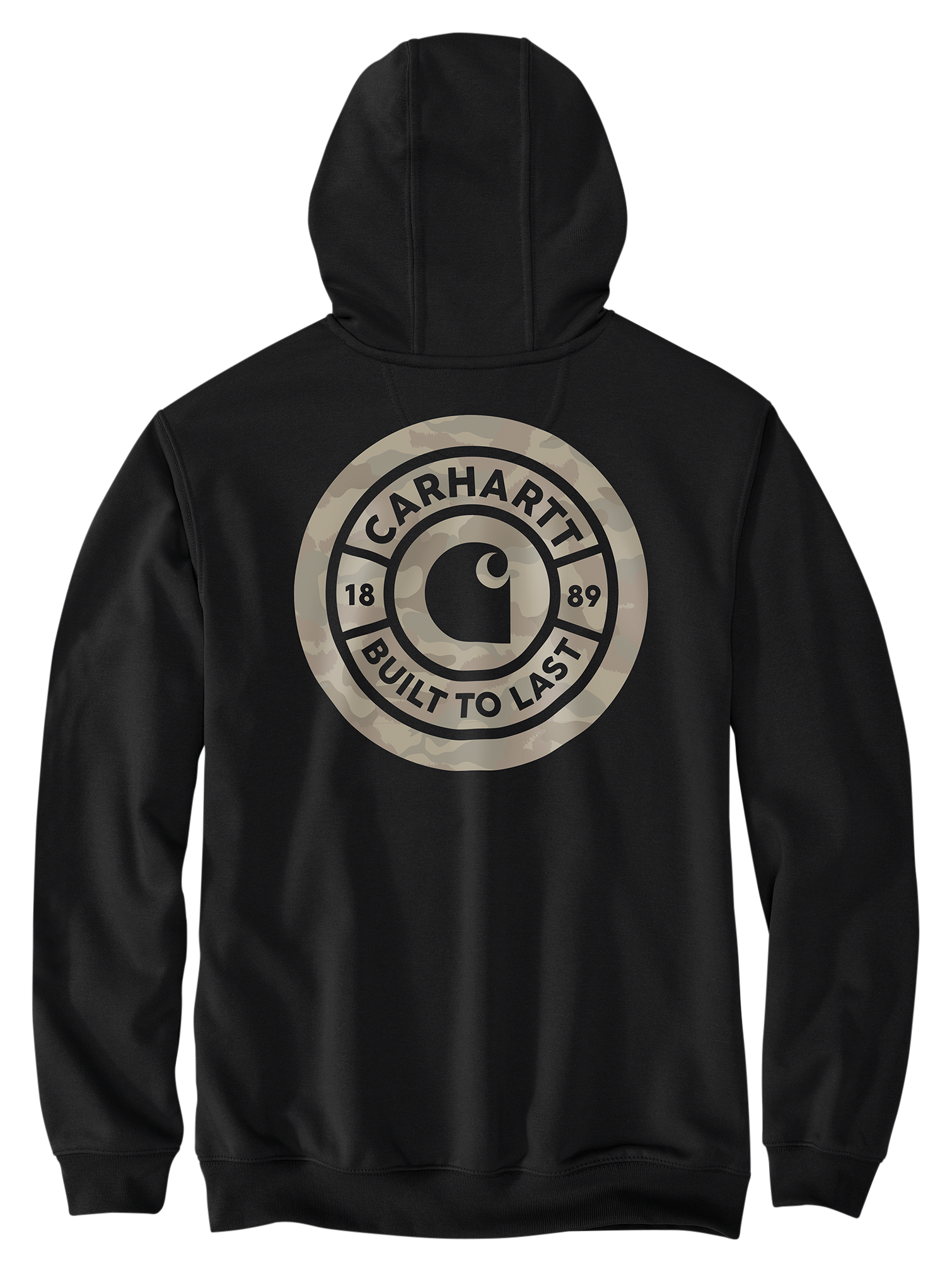 Image of Carhartt Sawyer Camo Hooded Sweatshirt - Black - 2XL